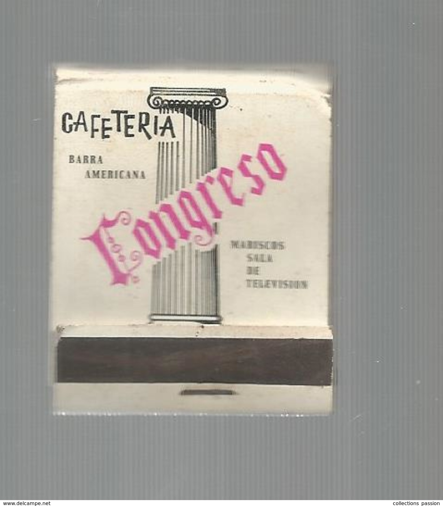 G-I-E , Tabac , Boites , Pochette D'ALLUMETTES , Publicité , 2 Scans , Espagne , Cafetaria Congreso , SANTANDER - Luciferdozen