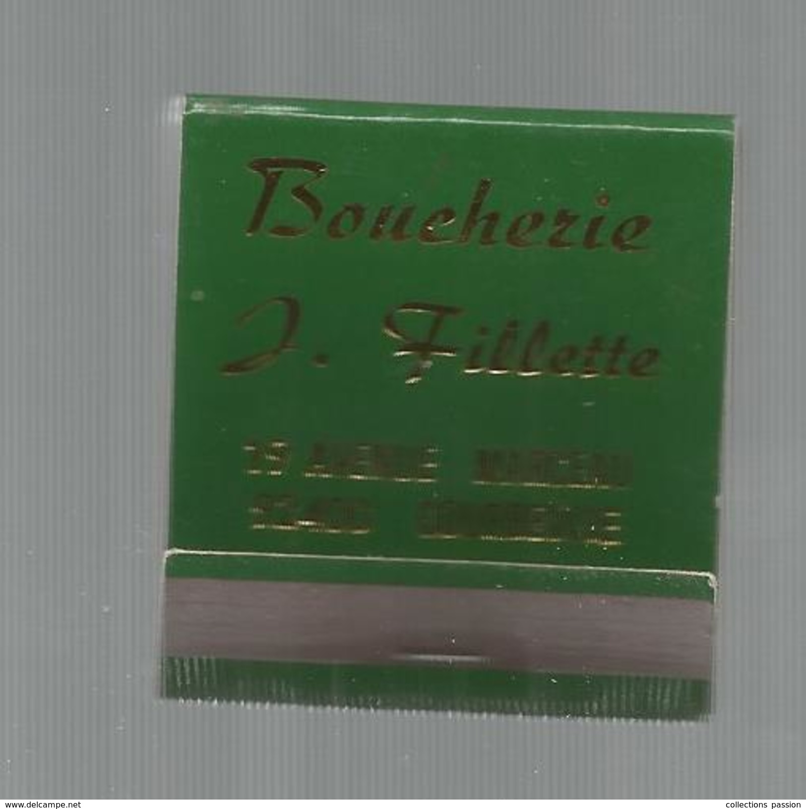 G-I-E , Tabac , Boites , Pochette D'ALLUMETTES , 2 Scans ,  Publicité  , Boucherie FILLETTE , 92 , COURBEVOIE - Matchboxes