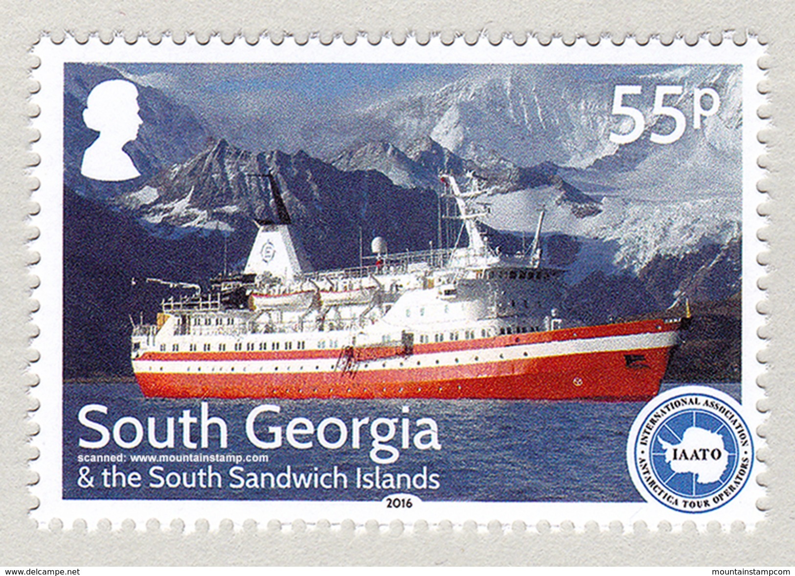 South Georgia 2016 Cruise Ship M/V Lindblad Explorer Off King Edward Point, South Georgia Mountains MNH ** - South Georgia