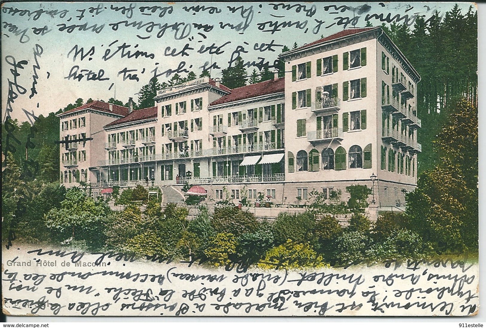 Suisse  MACOLIN     GRAND HOTEL DE MACOLIN   En 1905 - Autres & Non Classés