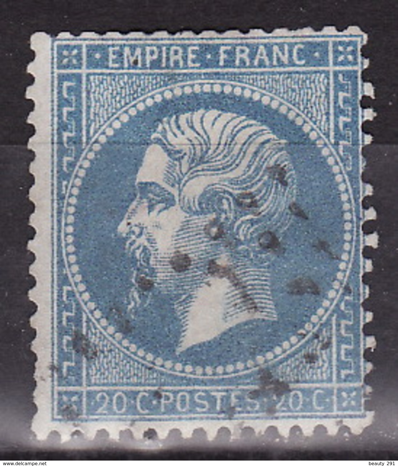 FRANCE 1862  Mi 21a  USED - 1862 Napoleone III