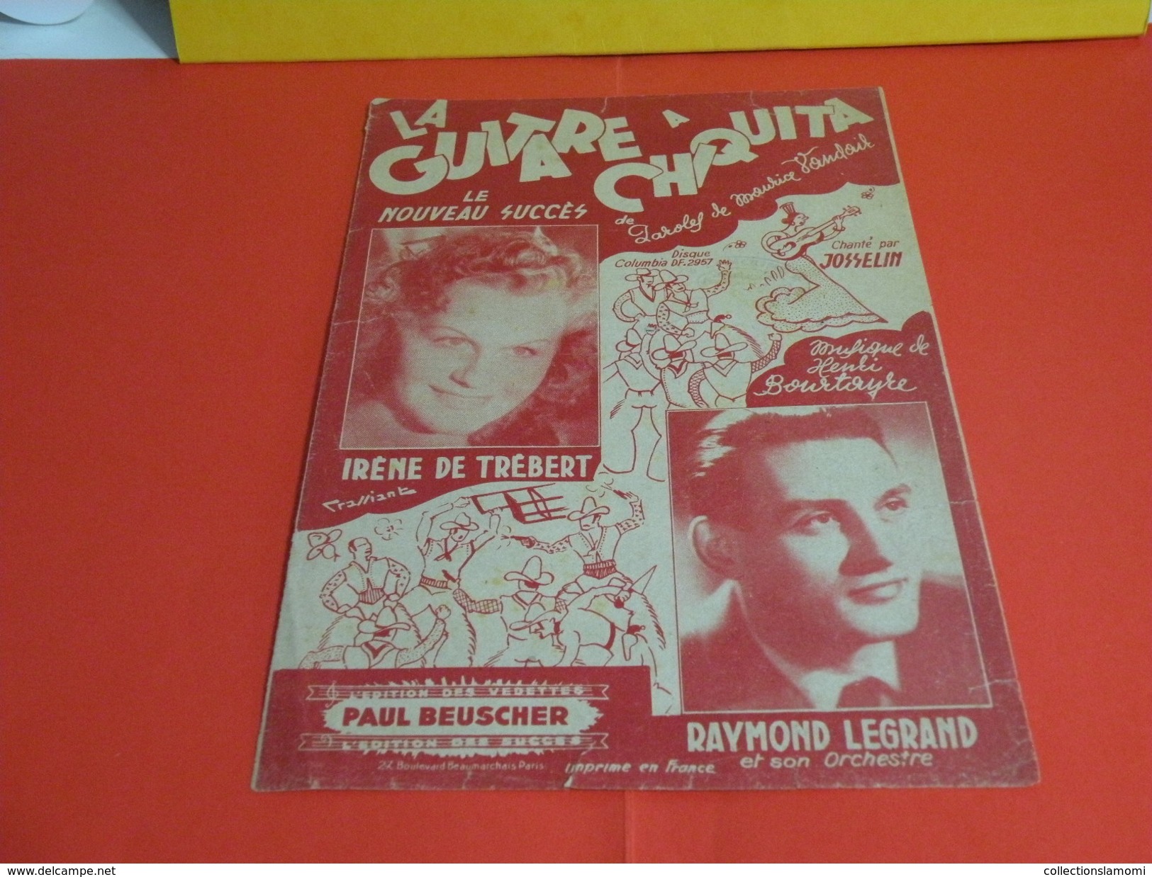 Musique & Partitions > Chansonniers > La Guitare à Chiquita -Paroles Maurice Vandair -Musique Henri Bourtayre 1944 - Compositori Di Commedie Musicali