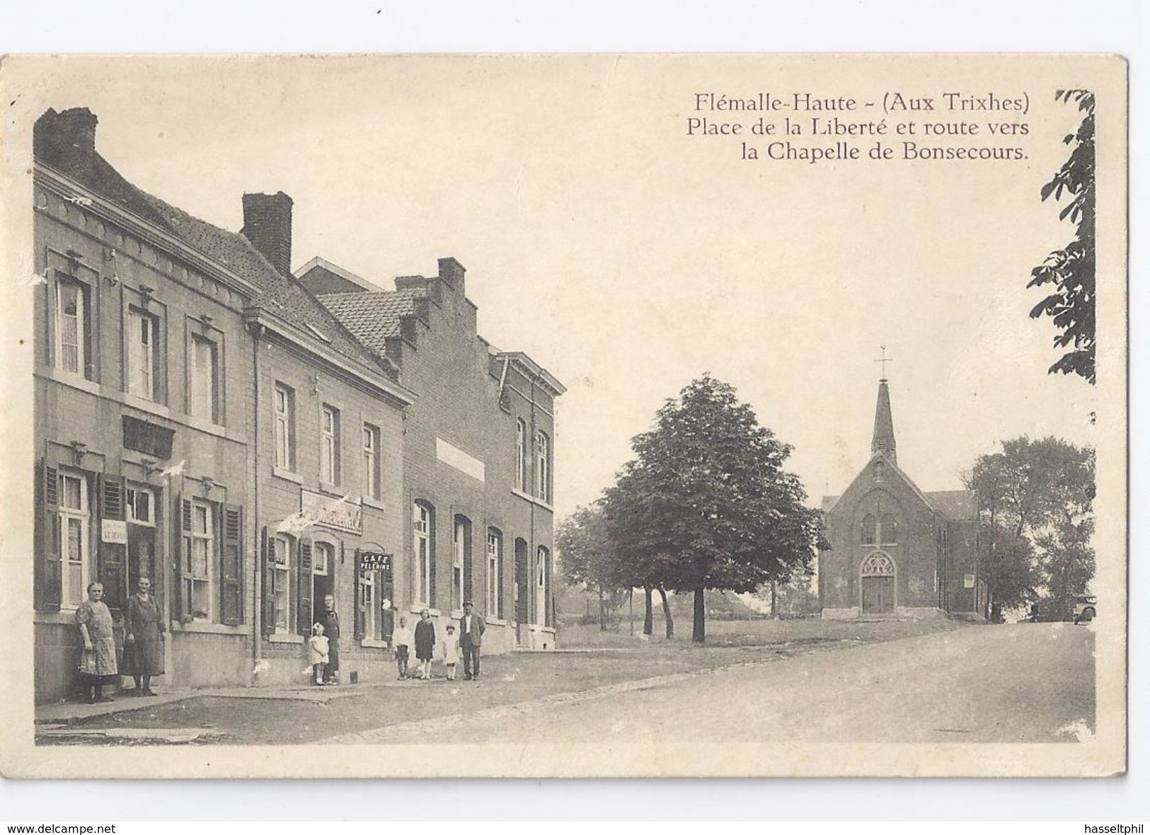 Flemalle-Haute - (Aux Trixhes)  Place De La Liberté Et Route Vers La Chapelle De Bonsecours - Flémalle