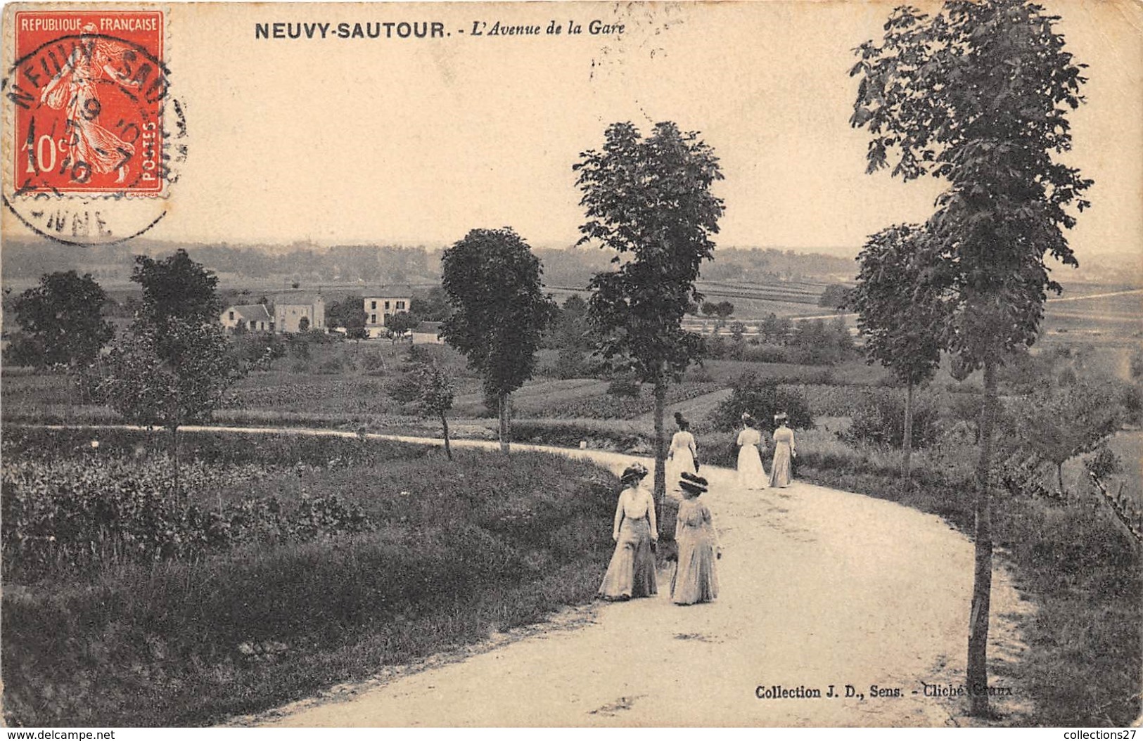 89-NEUVY-SAUTOURè L'AVENUE DE LA GARE - Neuvy Sautour