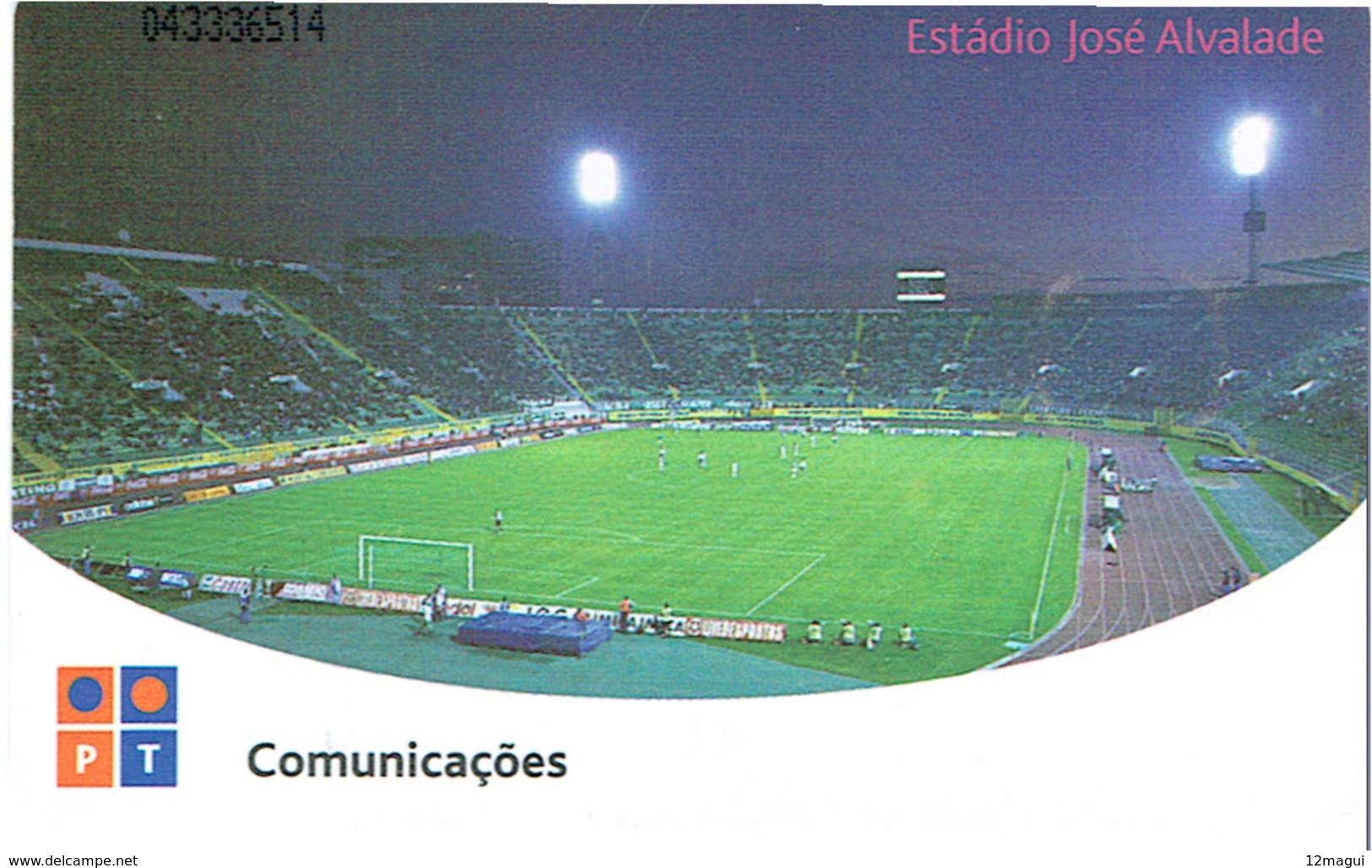 PHONECARDS-- PORTUGAL-- TELECOM CATD- &euro;6- 100 IMPULSOS. ESTADIO JOSE ALVALADE -- SPORTING CLUB PORTUGAL - Portugal