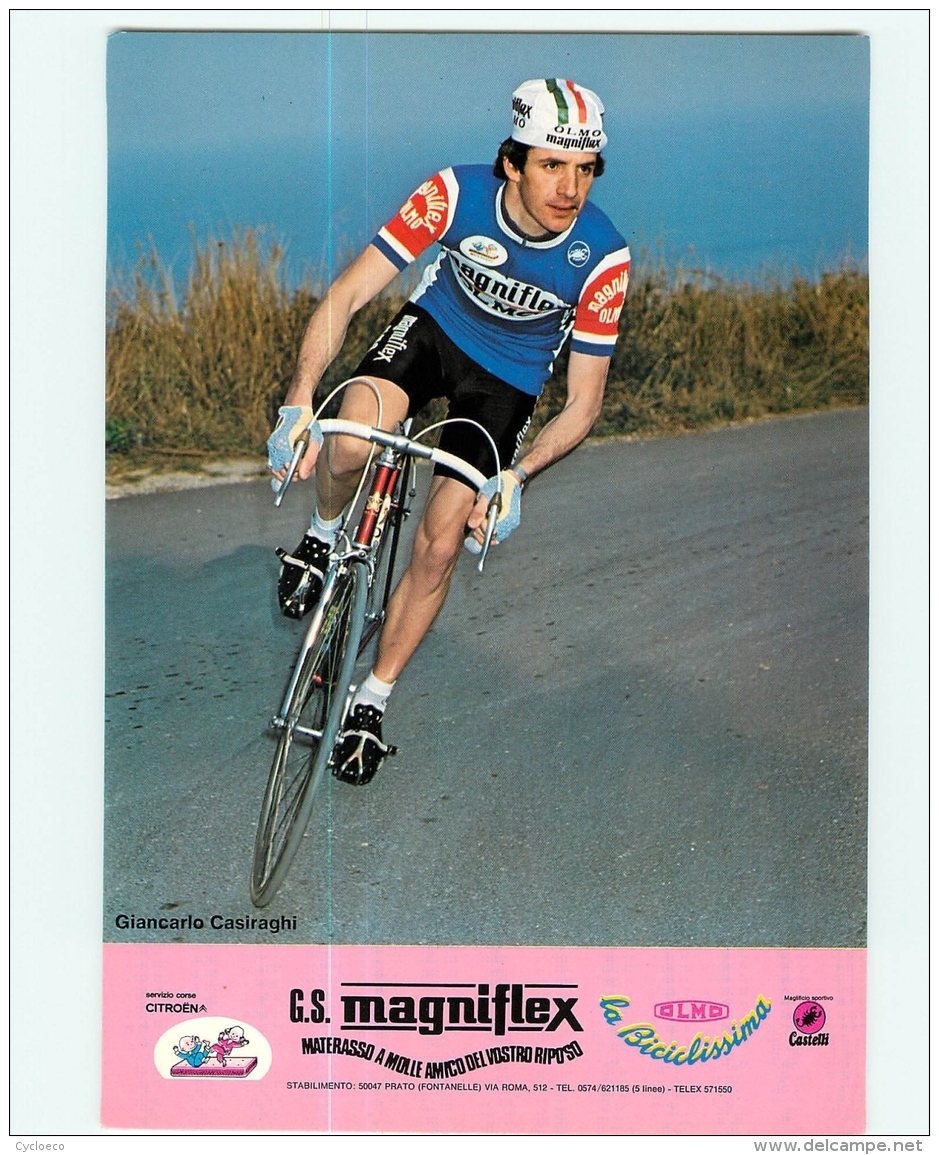 Giancarlo CASIRAGHI . Cyclisme. 2 Scans. Magniflex Format 16.8 X 24 Cm - Cyclisme