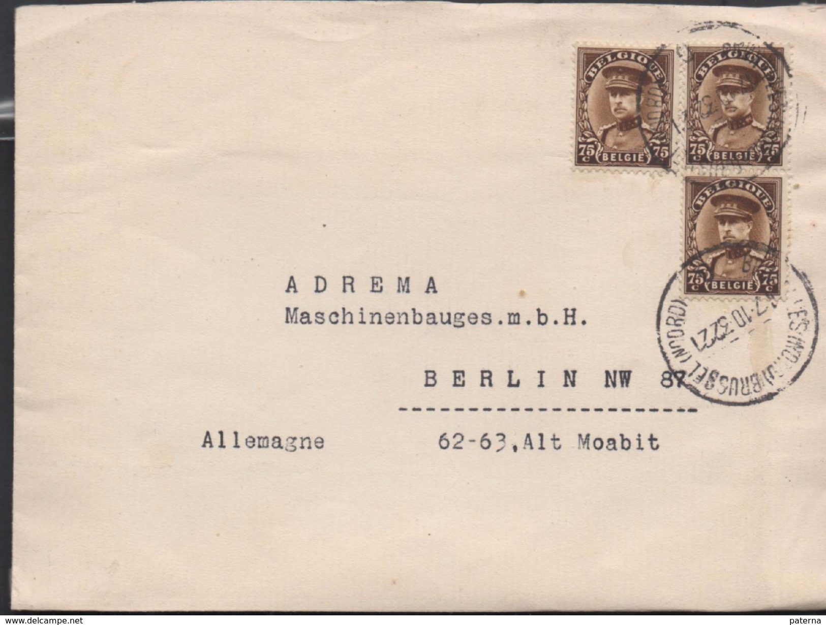 3126   Belgica Carta  Bruxelles -Brussel 1932 - Cartas & Documentos