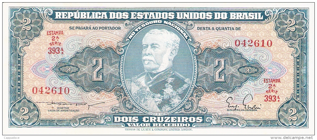 BRESIL   2 Cruzeiros   ND (1956-58)   Sign.3   P. 157Aa   UNC - Brésil