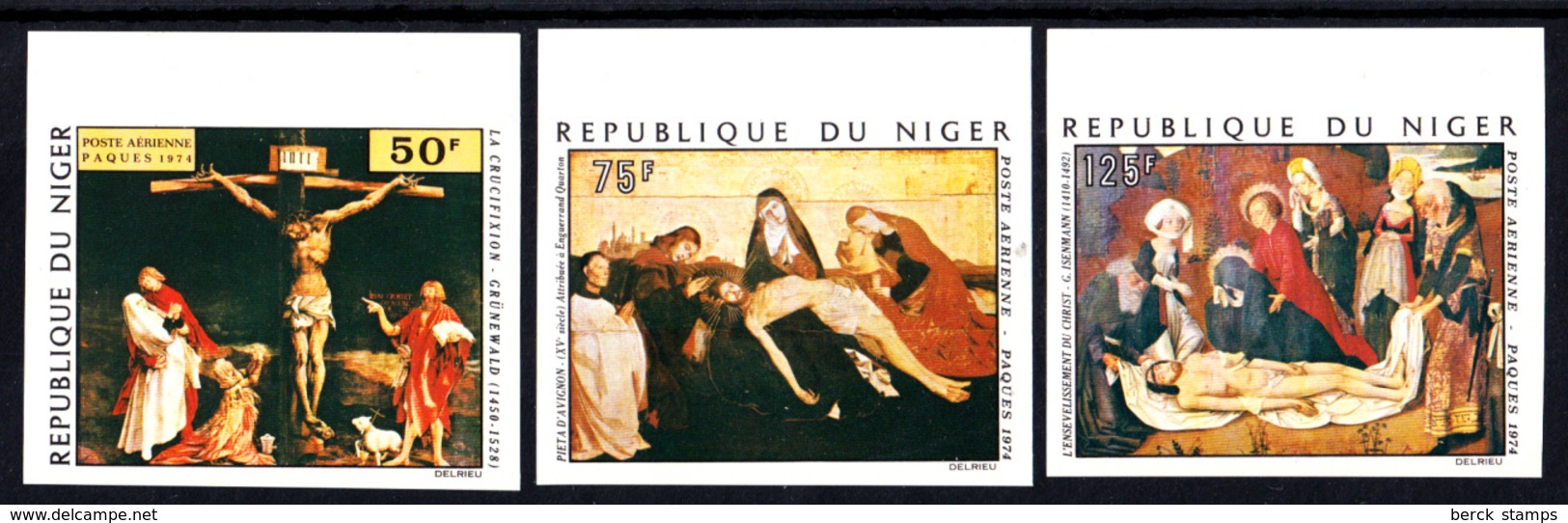 NIGER - N°PA 230/233 - Pâques - Peintures De Grünewald - Enguerrand Quarton - Isenmann - Non-dentelés - Luxe. - Quadri