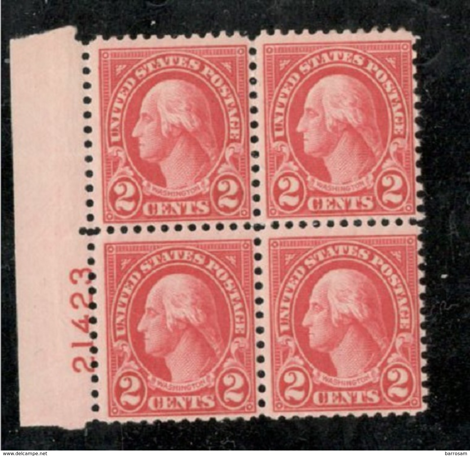 UnitedStates1923:Scott554(3mnh**,1mh*)Michel263 - Números De Placas