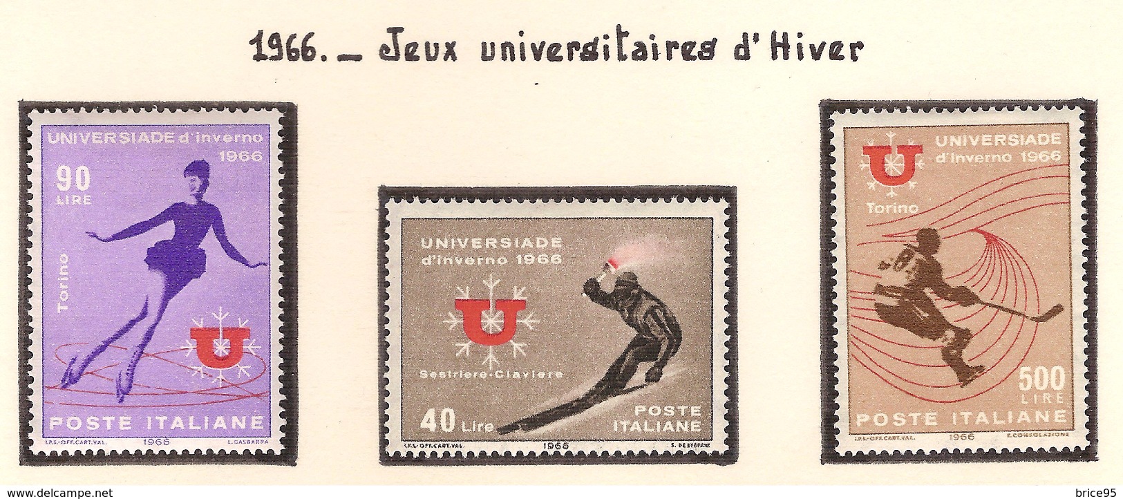 Italie 1966, Jeux Universitaires D'Hiver ( Thématique Sport ) - 1961-70: Ungebraucht