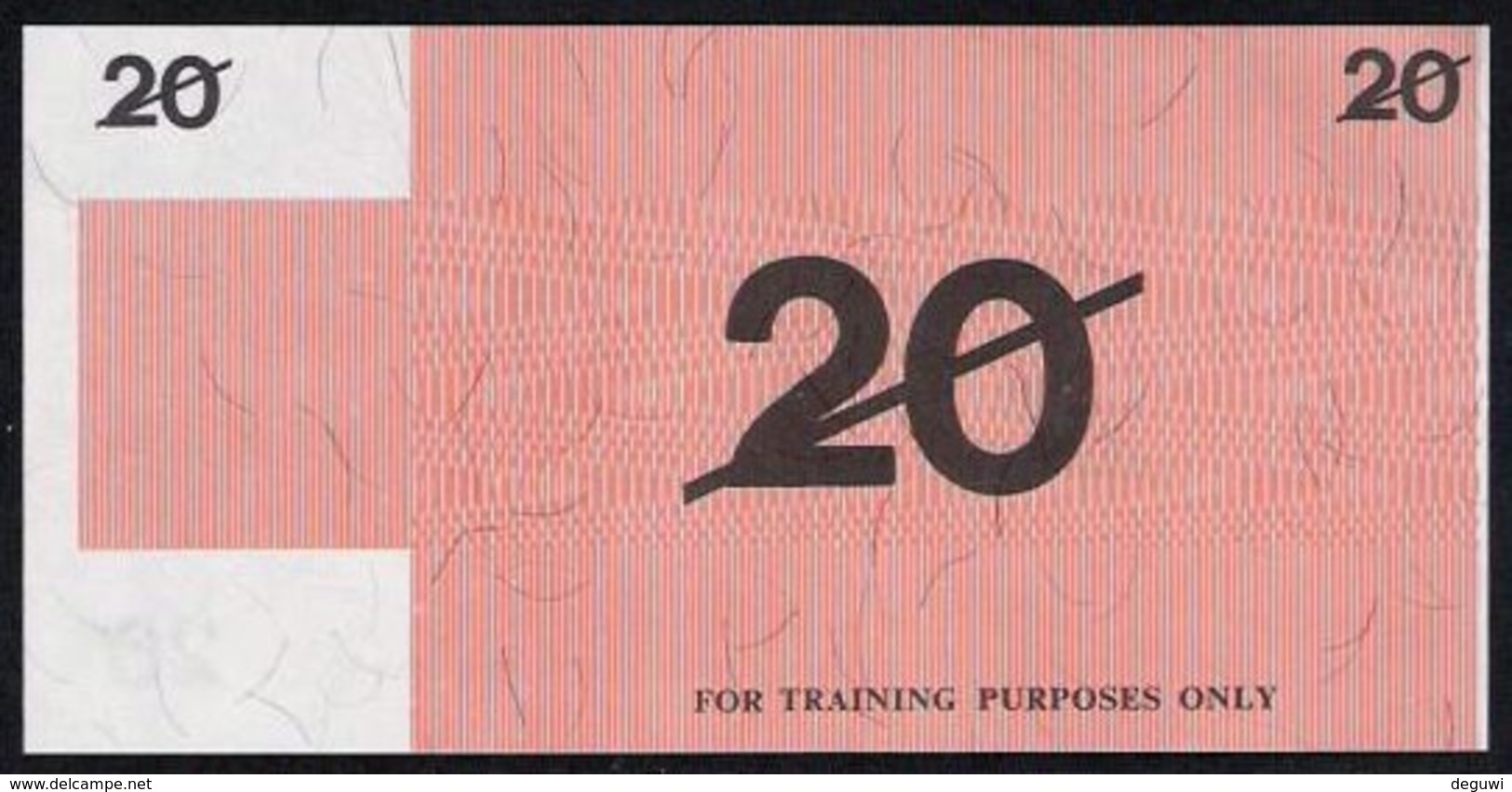 Test Note "BANK OF AUSTRALIA" 20 Units, Testnote, RRRR, UNC, Special Paper - Other & Unclassified