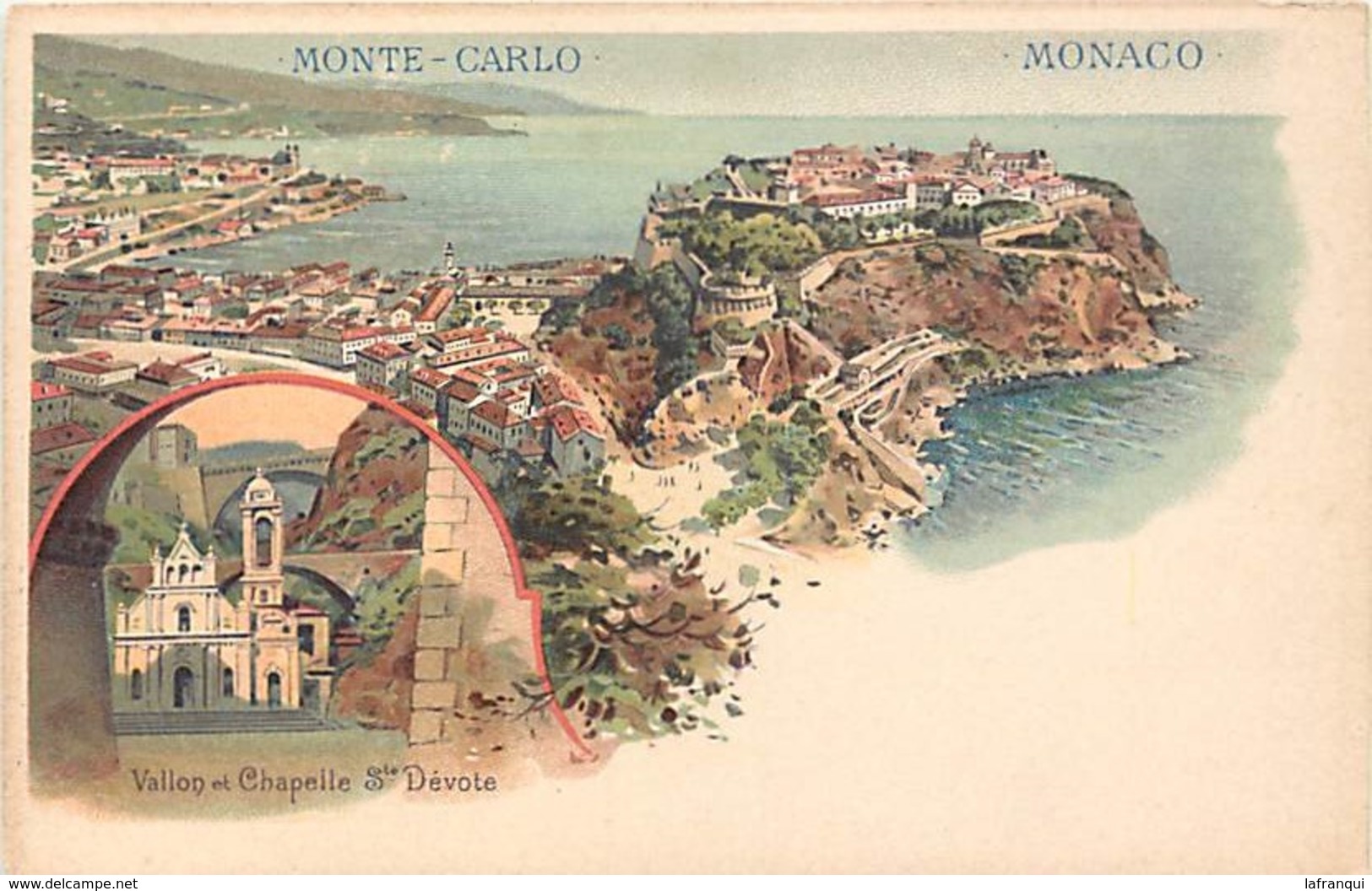 Ref T211- Monte Carlo - Monaco -illustrateur - Vallon Et Chapelle Ste Devote - Carte Bon Etat - - Monte-Carlo