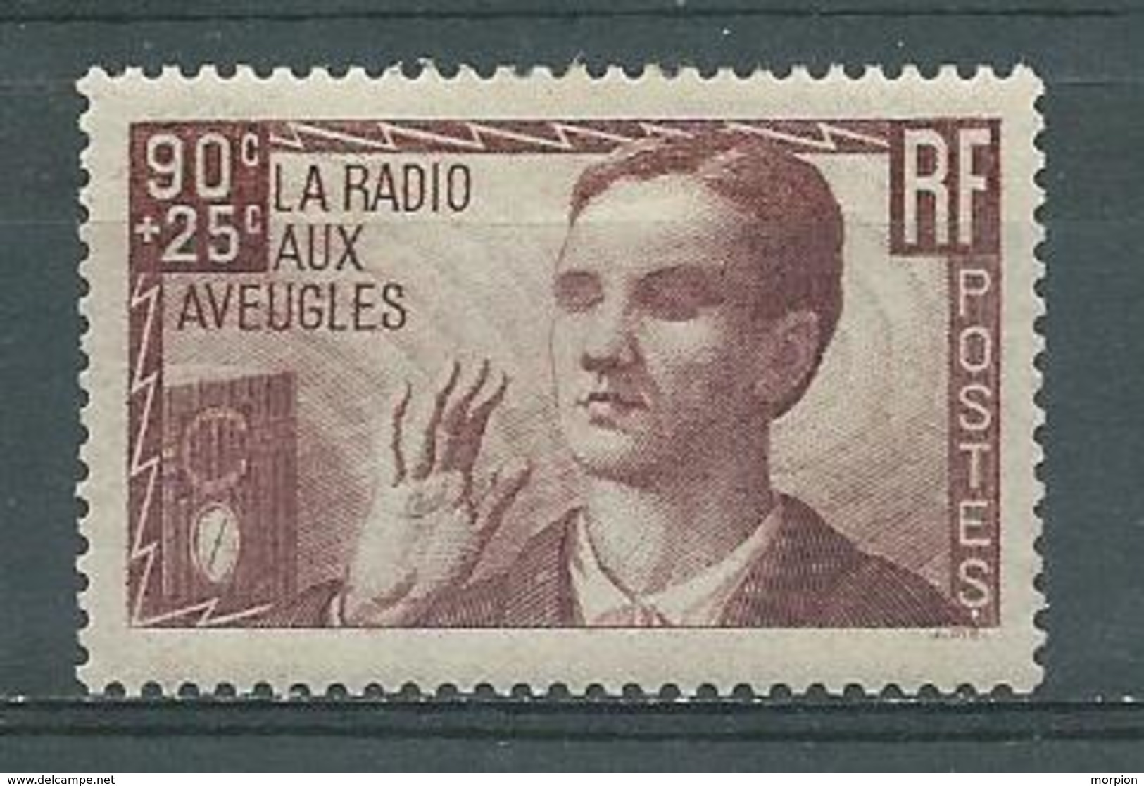 FRANCE  -  Yvert   N° 418 *  RADIO AUX AVEUGLES - Neufs