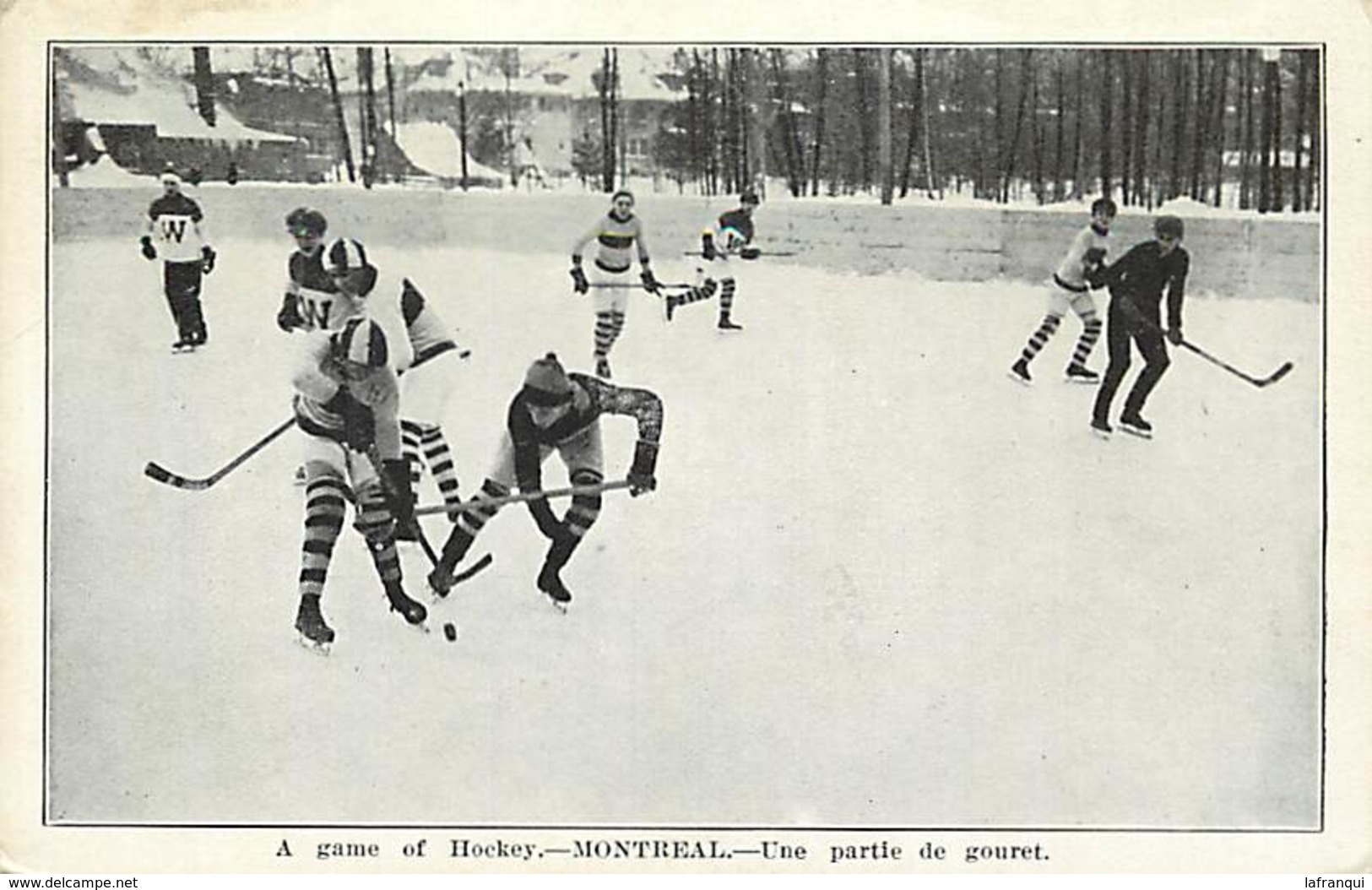 Ref T199- Sports D Hiver -hockey -canada - Montreal -partie De Gouret  - Carte Bon Etat  - Postcard In Good Condition  - - Non Classés