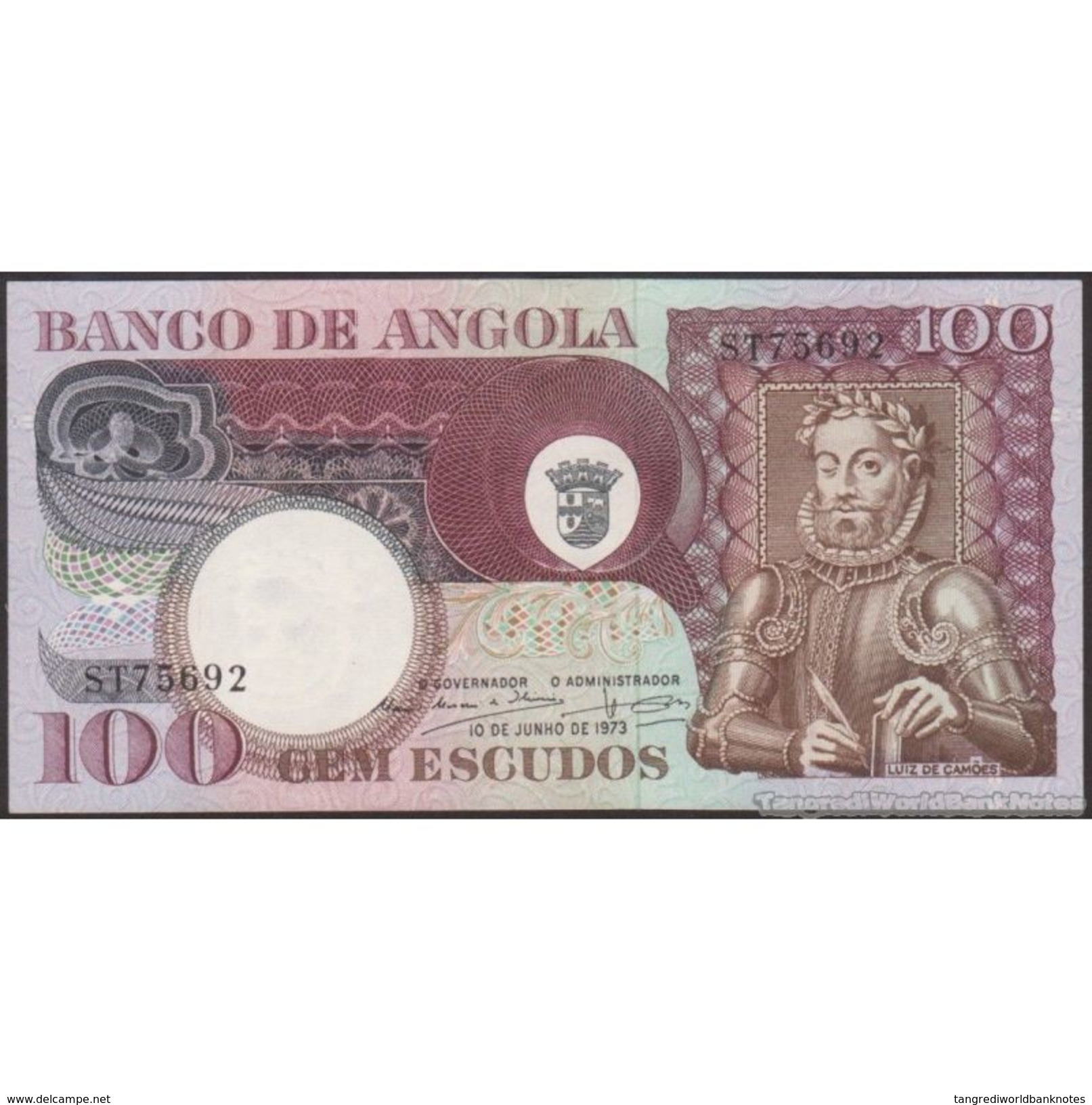 TWN - ANGOLA 106 - 100 Escudos 10.6.1973 Various Prefixes AU/UNC - Angola