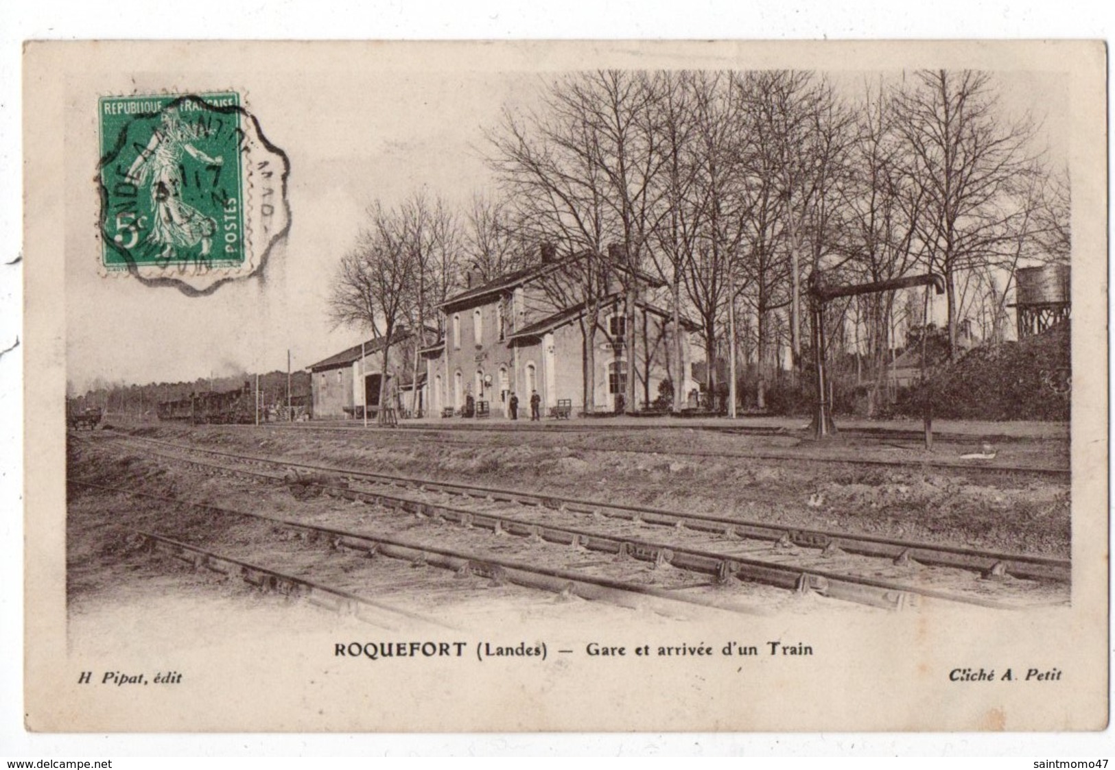 40 - ROQUEFORT . Gare Et Arrivée D'un Train - Réf. N°1048 - - Roquefort