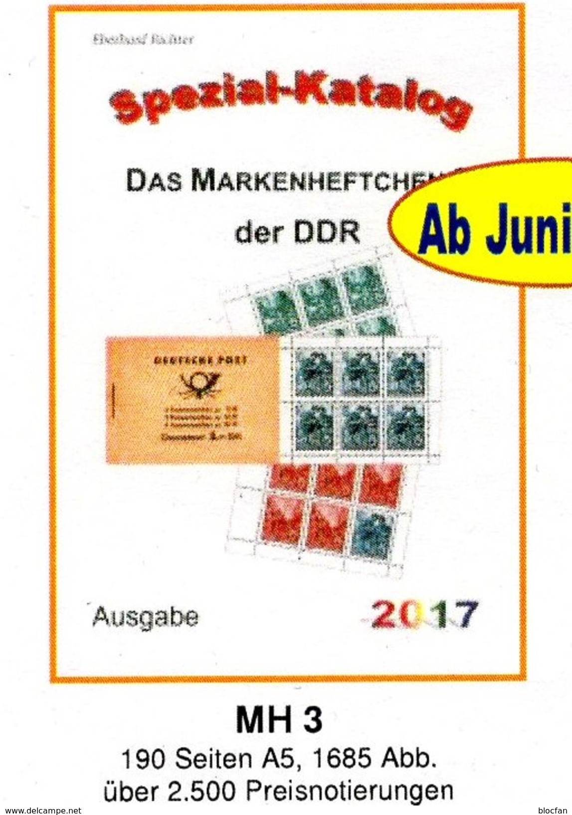 2017 Neu RICHTER DDR-Katalog Teil 6 MH 3 Markenheft 25&euro; Booklet #3 Carnet+se-tenant Error Special Catalogue Germany - Abarten Und Kuriositäten