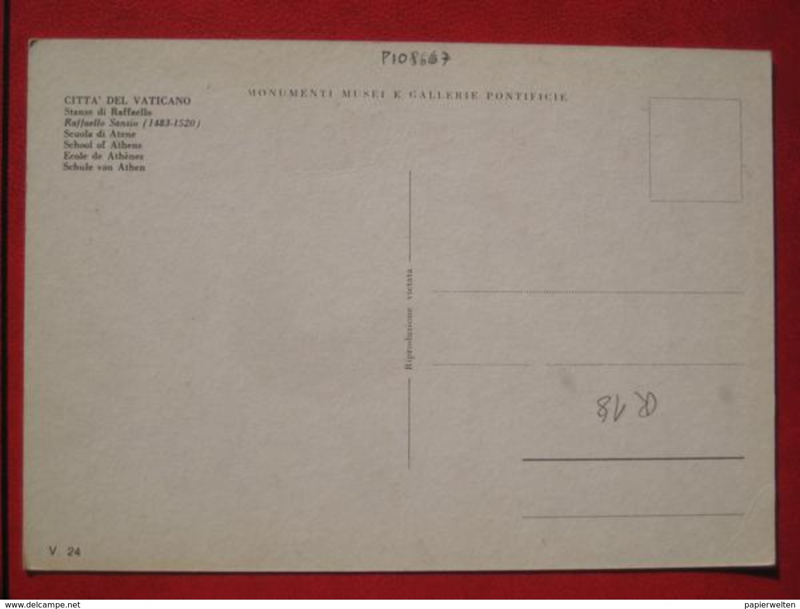 Roma / Citta Del Vaticano (RM) - Stanze Di Raffaello: Scuola Di Atene - Vatikanstadt