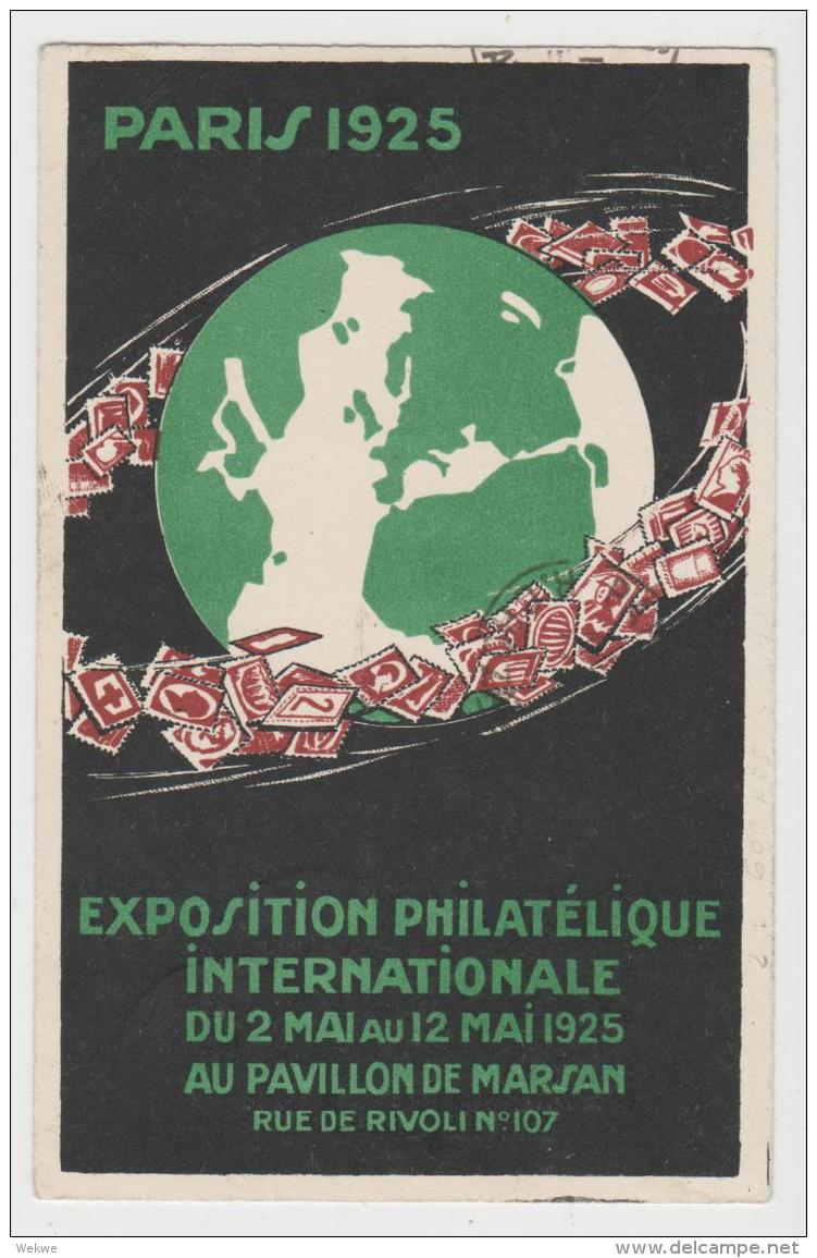 FS824  FRANKREICH - / Sonderganzsache Zur Philatelistischen Ausstellung 1925 Mit Sonderentwertung - Pseudo-officiële  Postwaardestukken