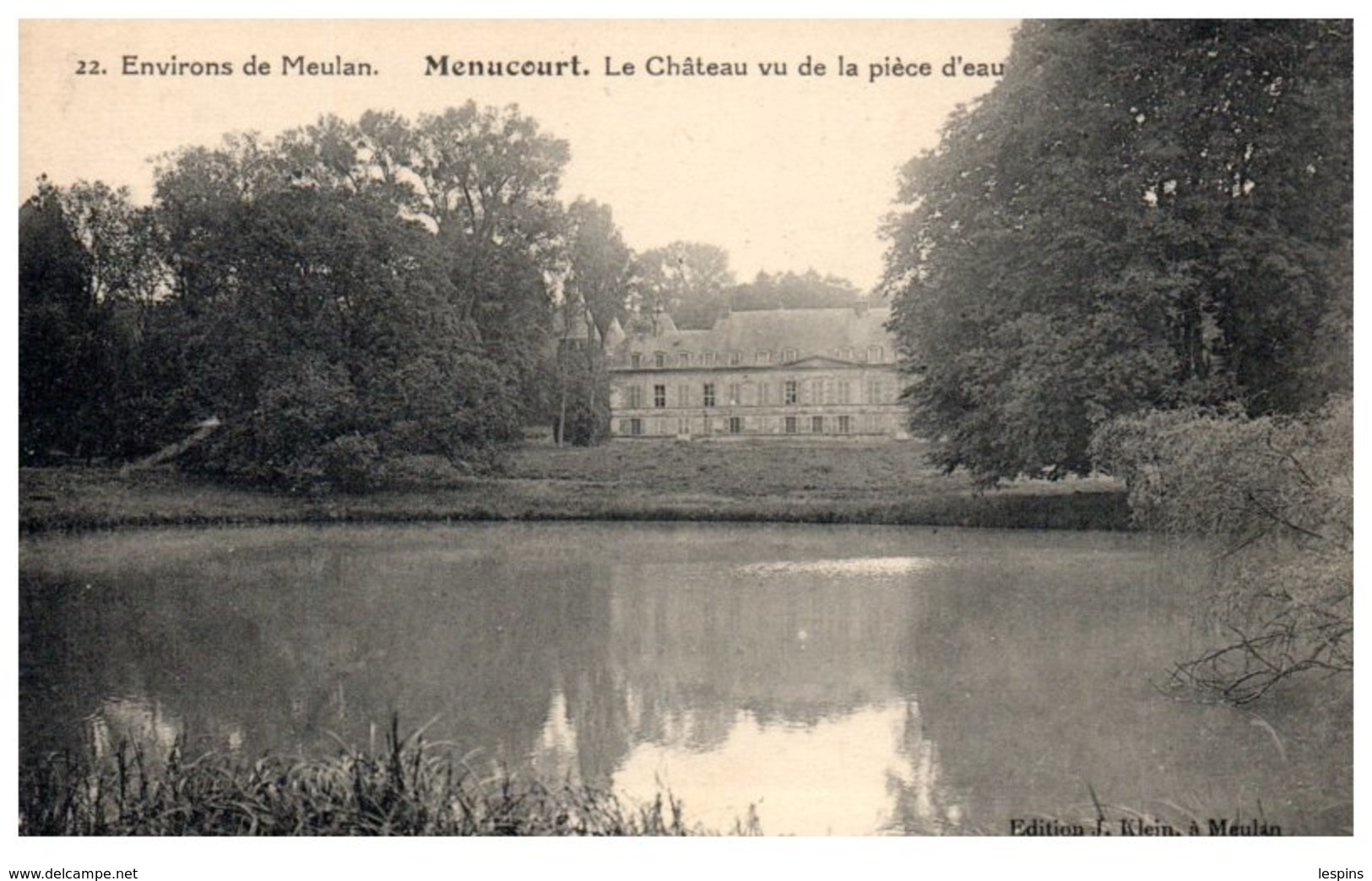 95 - MENUCOURT --  Le Château Vu De La Piece D'eau - Menucourt