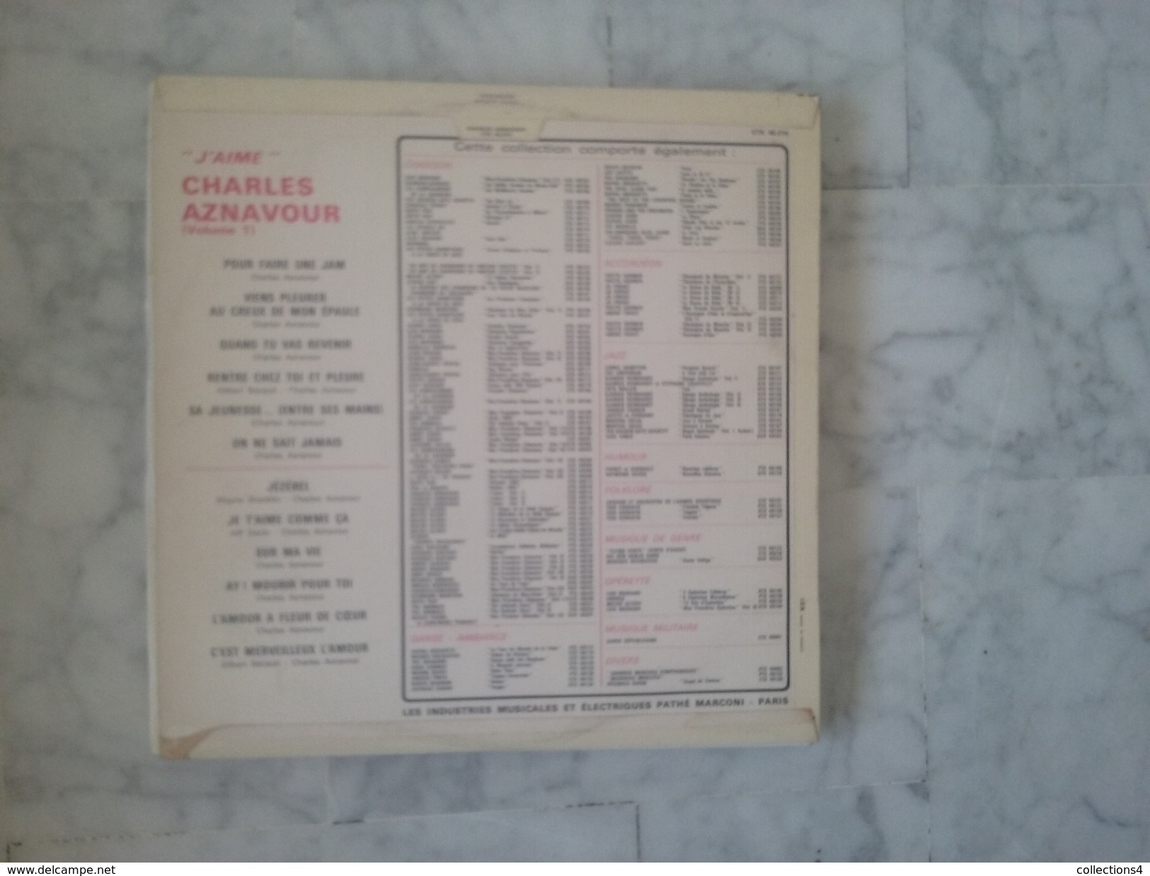 J'AIME CHARLES AZNAVOUR VOL 1 LP DE 196?. VARIANTES . NOUVELLES ORCHESTRATIONS.LANGUETTE.GILBERT BECAUD - Sonstige - Franz. Chansons