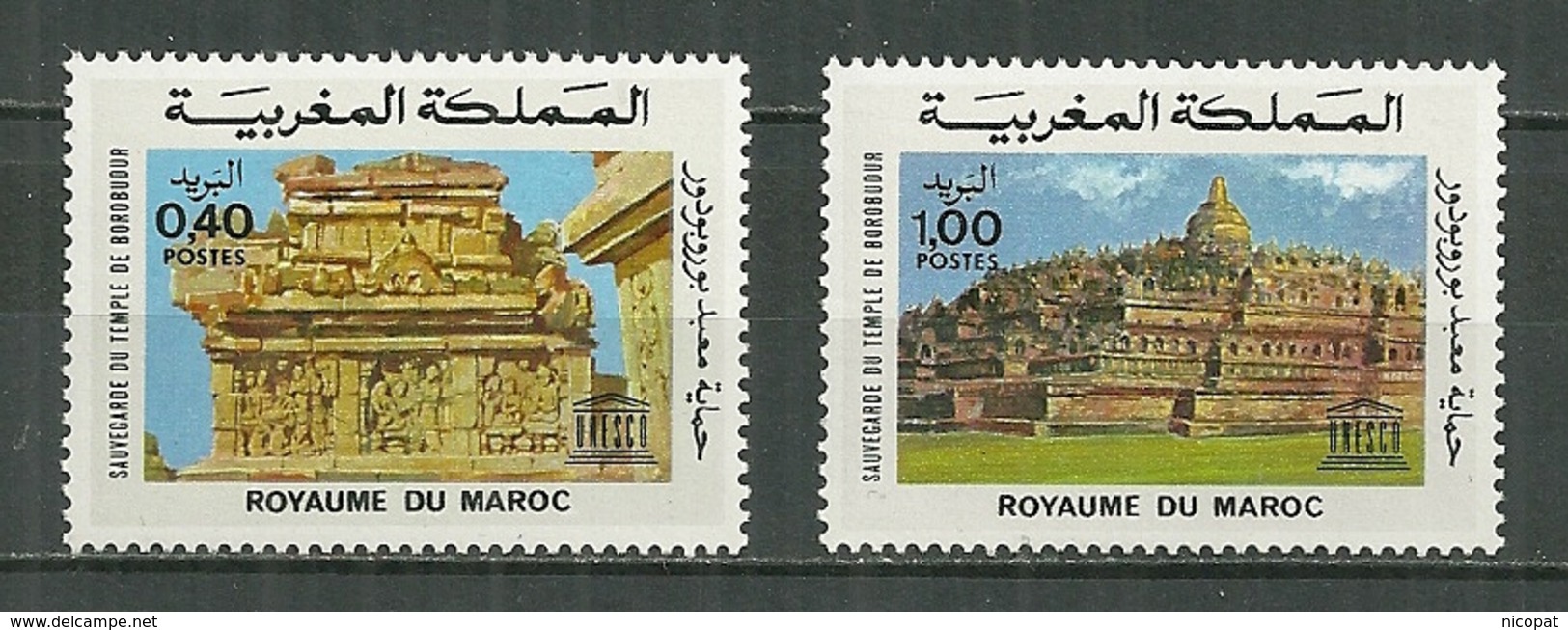 MAROC MNH  ** 754-755 Suvegarde Du Temple De BOROBUDUR - Maroc (1956-...)