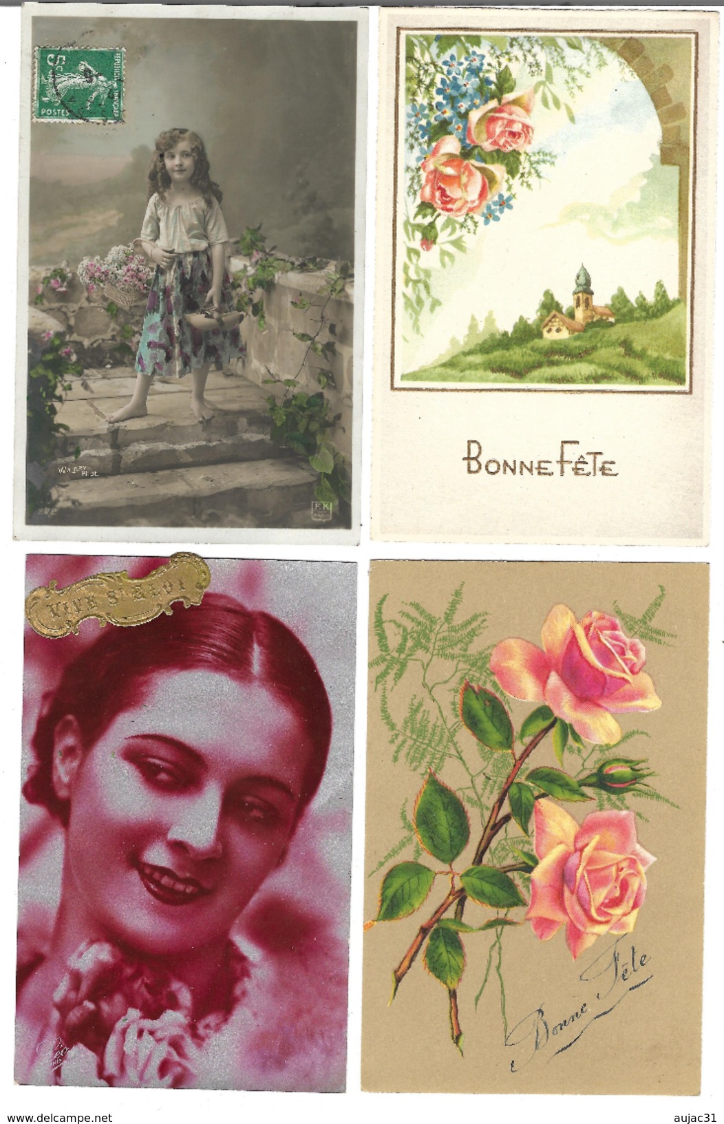 Fantaisies Divers - Lot De 100 Cartes - 1er Avril - Noël - Enfants - Femmes - Fleurs - Couples - Pâques - 1 Série - Etc - 100 - 499 Cartes