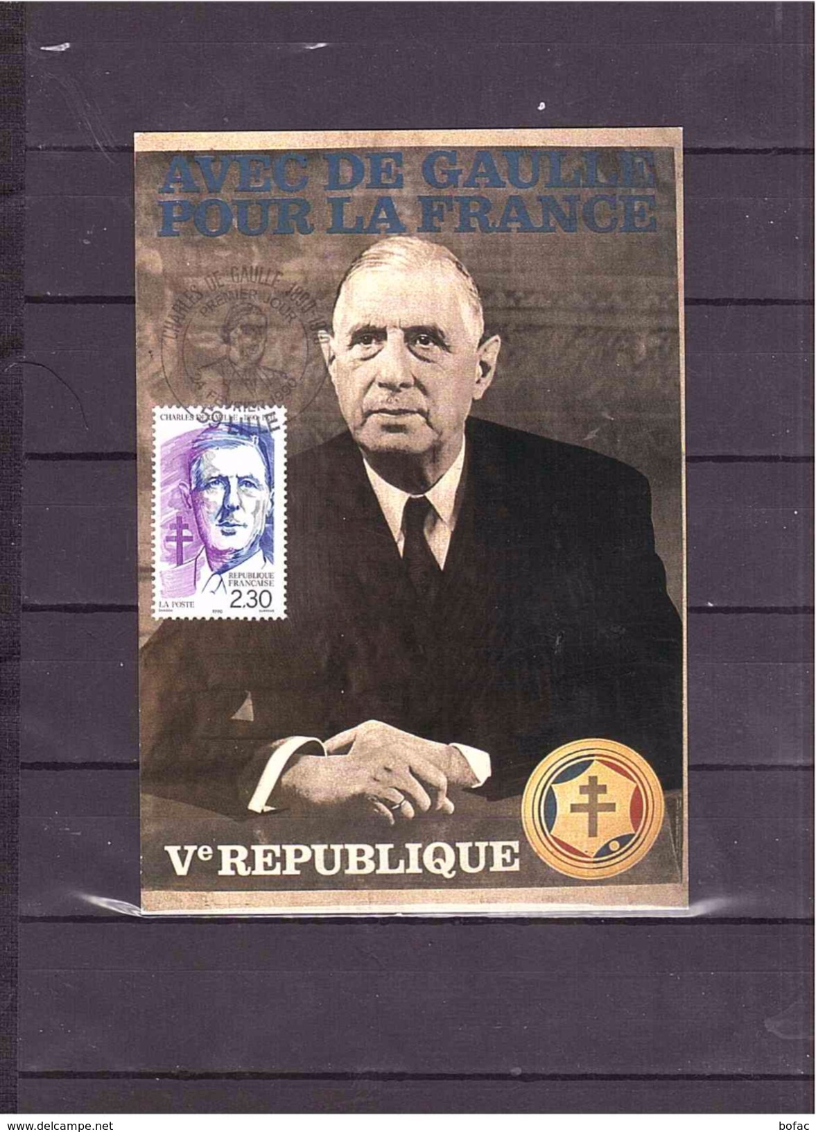 2634   "1890 1970" 100e Anniversaire De La Naissance Du Général De Gaulle *CARTE MAXIMUM *60/46* - 1970-1979