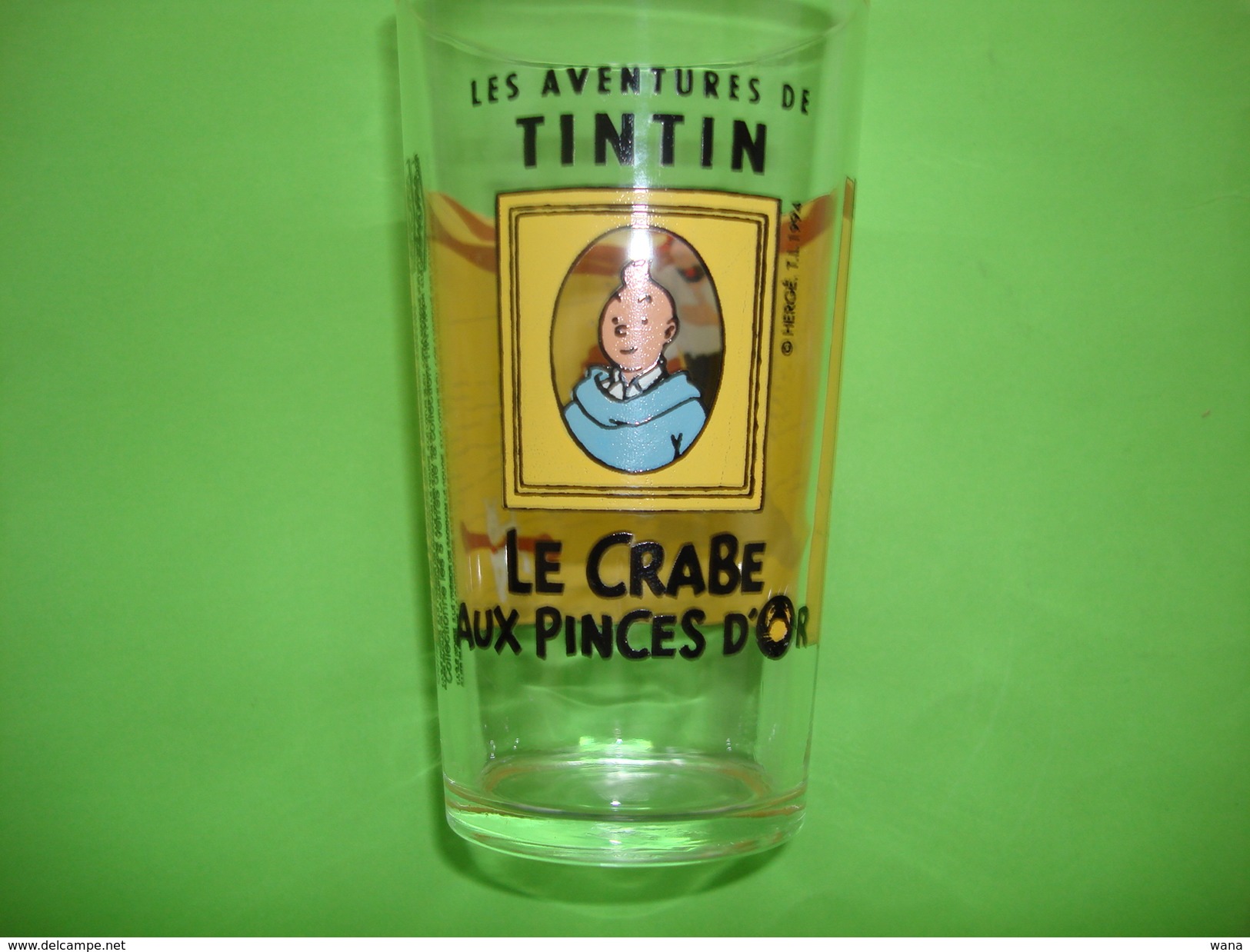 Verre Publicitaire AMORA TINTIN Le Crabe Aux Pinces D'or 1994 - Verres