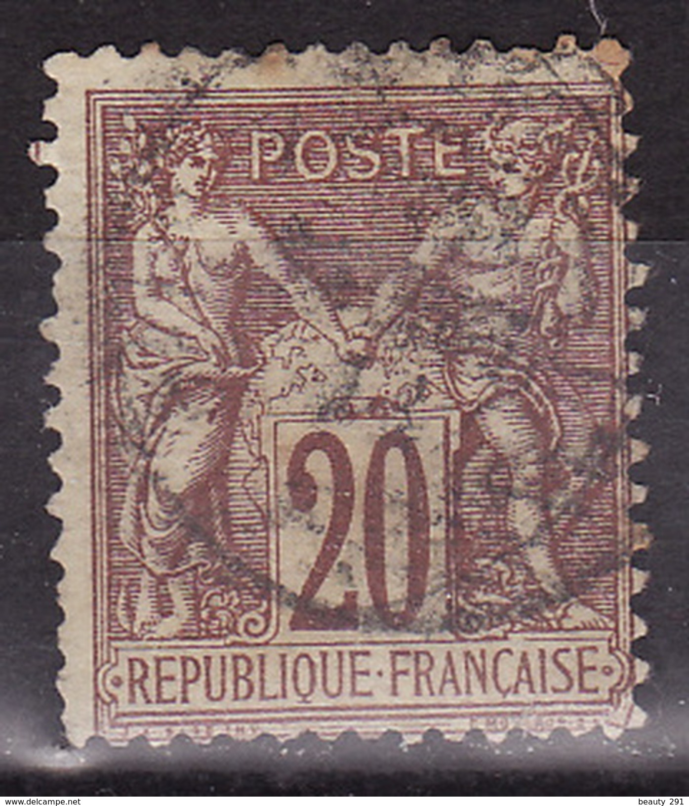 FRANCE 1876  Mi 62 I  USED - 1876-1878 Sage (Type I)