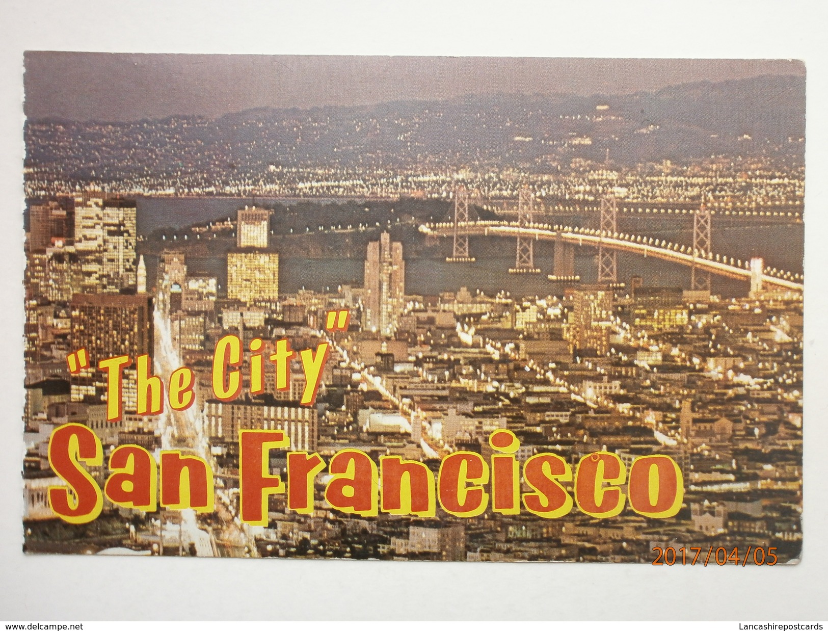 Postcard The City Of San Francisco From Above & Bay Bridge California My Ref B11046 - San Francisco