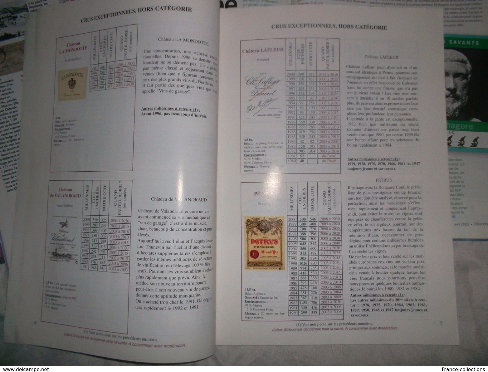 Lot De 3 Revues Très Connues COLLECTIONS: Timbres, Vins (cotations) Et Histoire - Lotti E Stock Libri