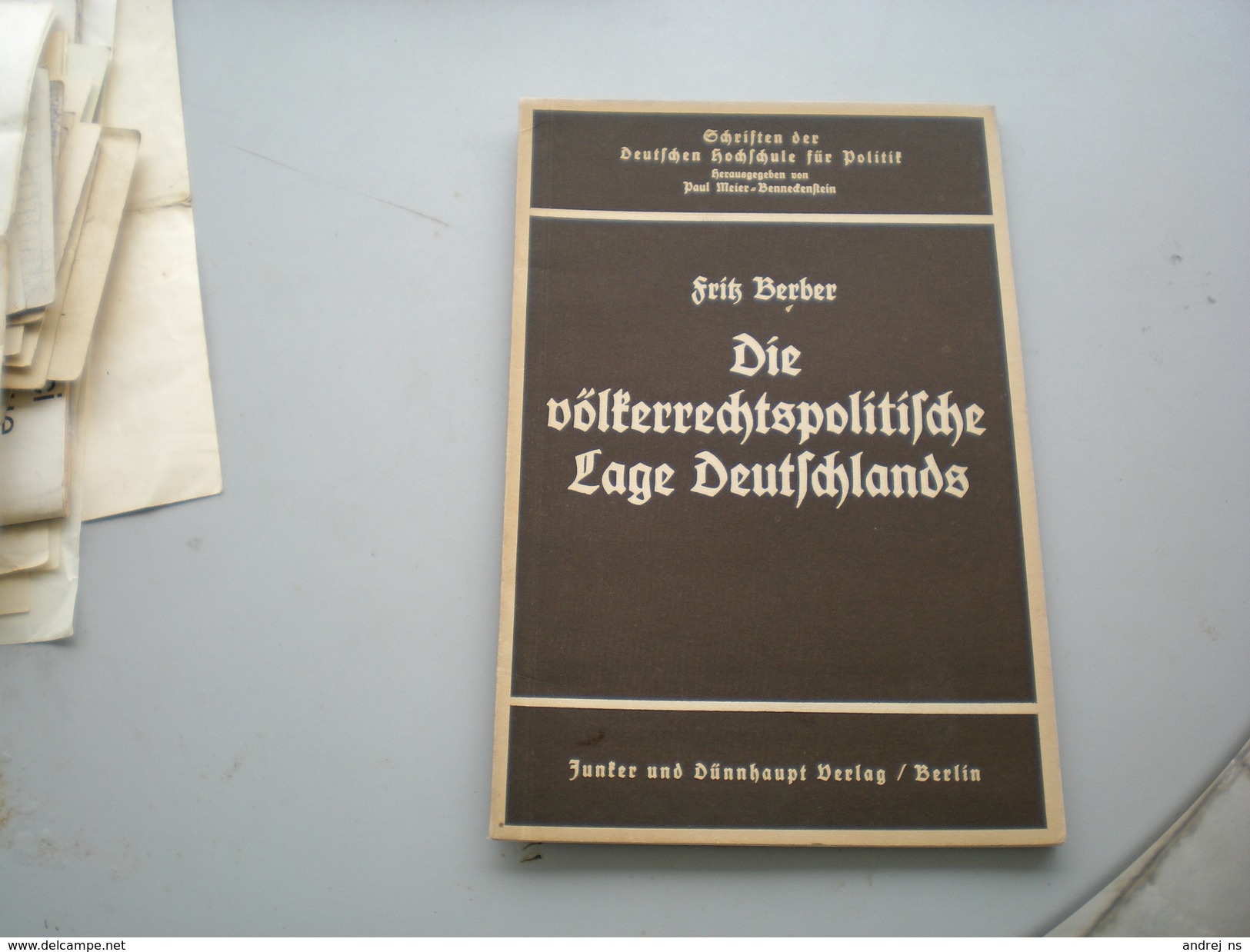 Dr Fritz Berber Die Volterrechtspolitische Lage Deutschlands 1936 24 Pages - Alte Bücher