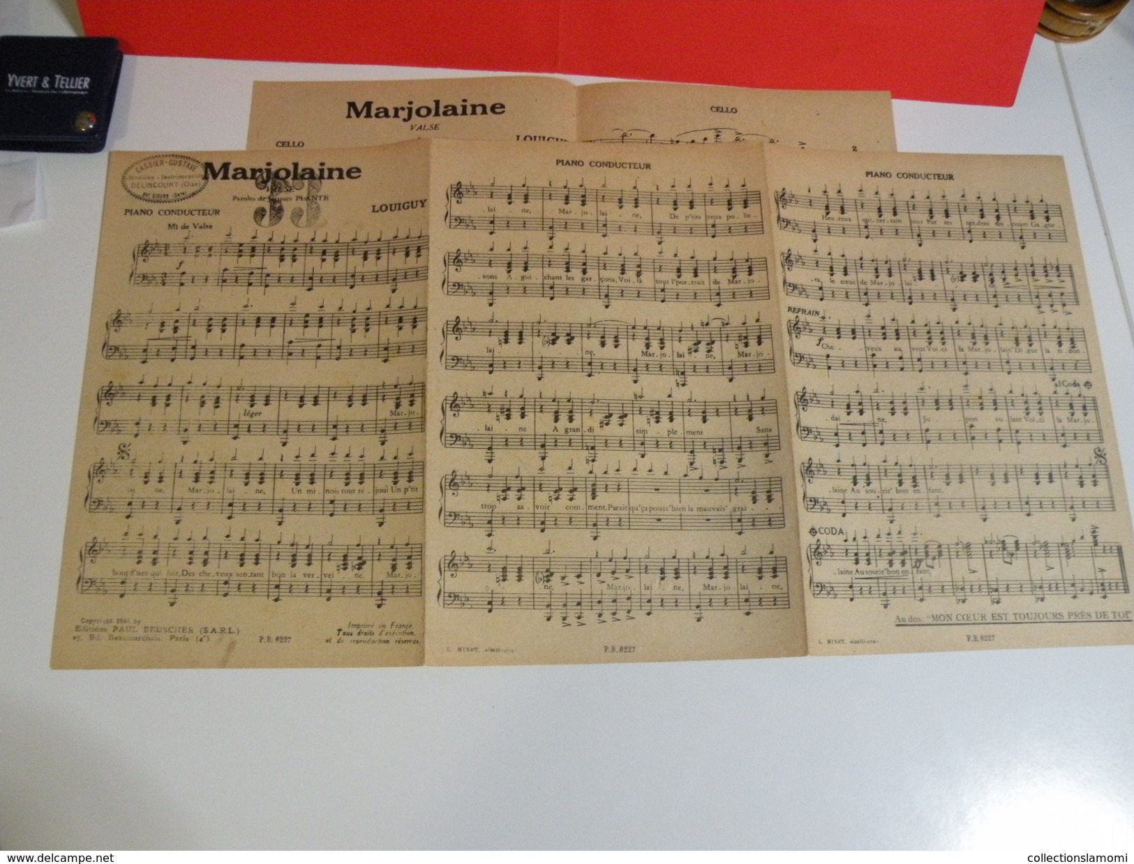 Musique & Partitions > Marjolaine & Mon Coeur Est Toujours Près De Toi Pour Orchestre - Autres & Non Classés