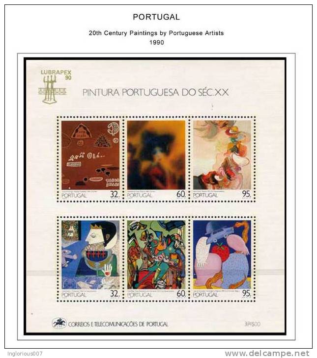 PORTUGAL STAMP ALBUM PAGES 1853-2010 (631 color illustrated pages)