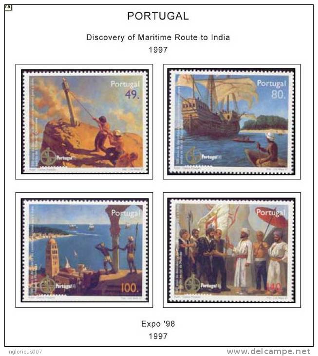 PORTUGAL STAMP ALBUM PAGES 1853-2010 (631 color illustrated pages)