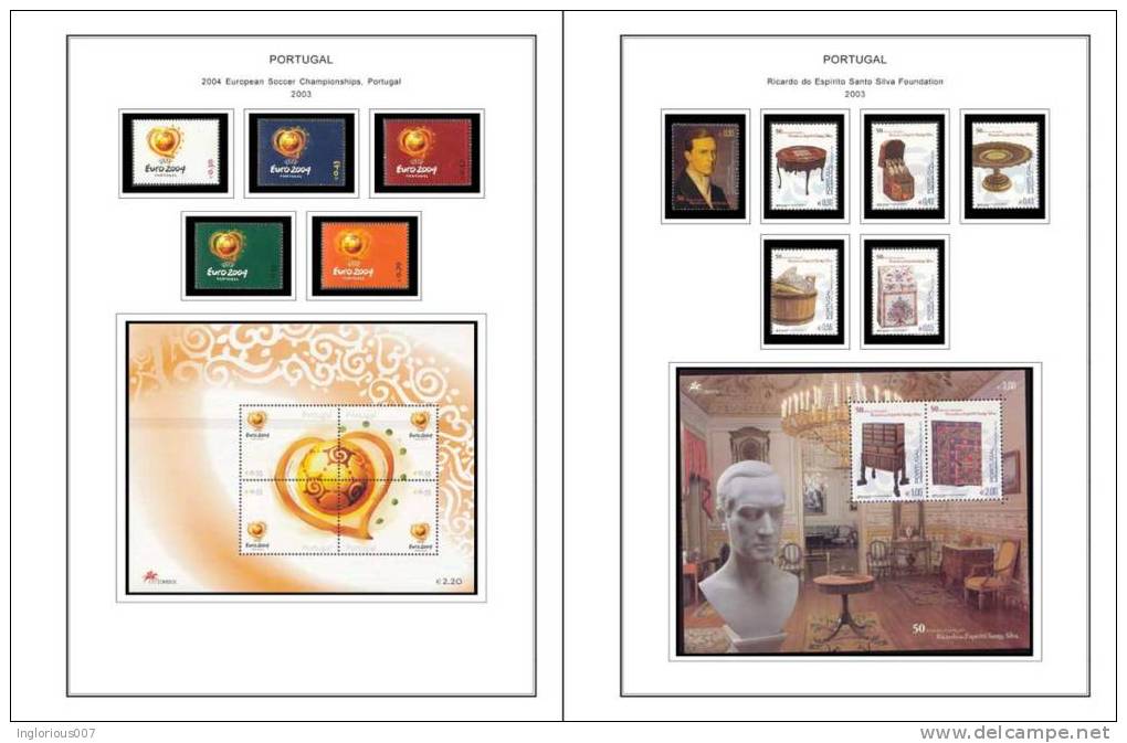 PORTUGAL STAMP ALBUM PAGES 1853-2010 (631 color illustrated pages)