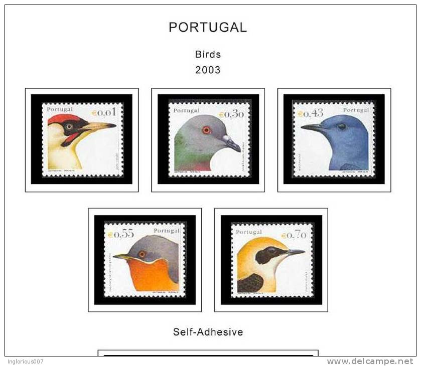PORTUGAL STAMP ALBUM PAGES 1853-2010 (631 color illustrated pages)