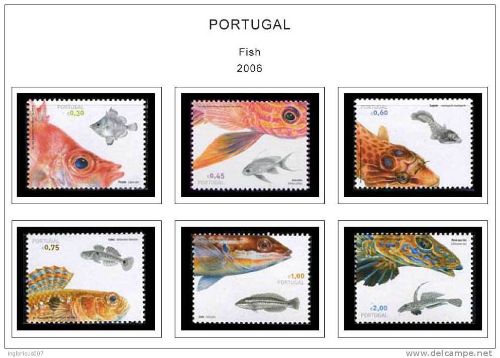 PORTUGAL STAMP ALBUM PAGES 1853-2010 (631 color illustrated pages)