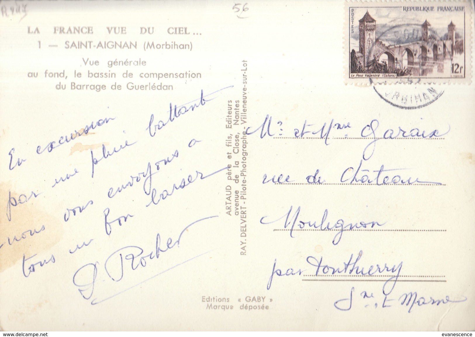 56 SAINT AIGNAN    //////   REF. AVRIL 17 / N° 2903 - Autres & Non Classés