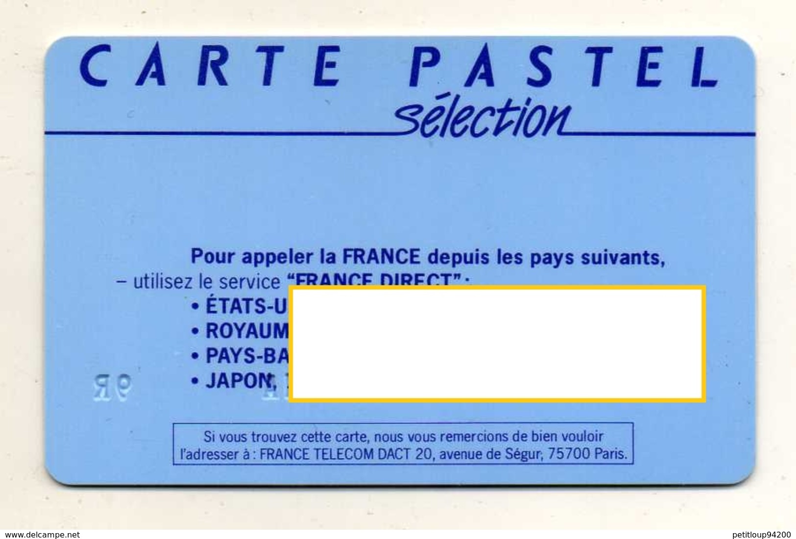 CARTE PASTEL Sélection -  Cartes Pastel   