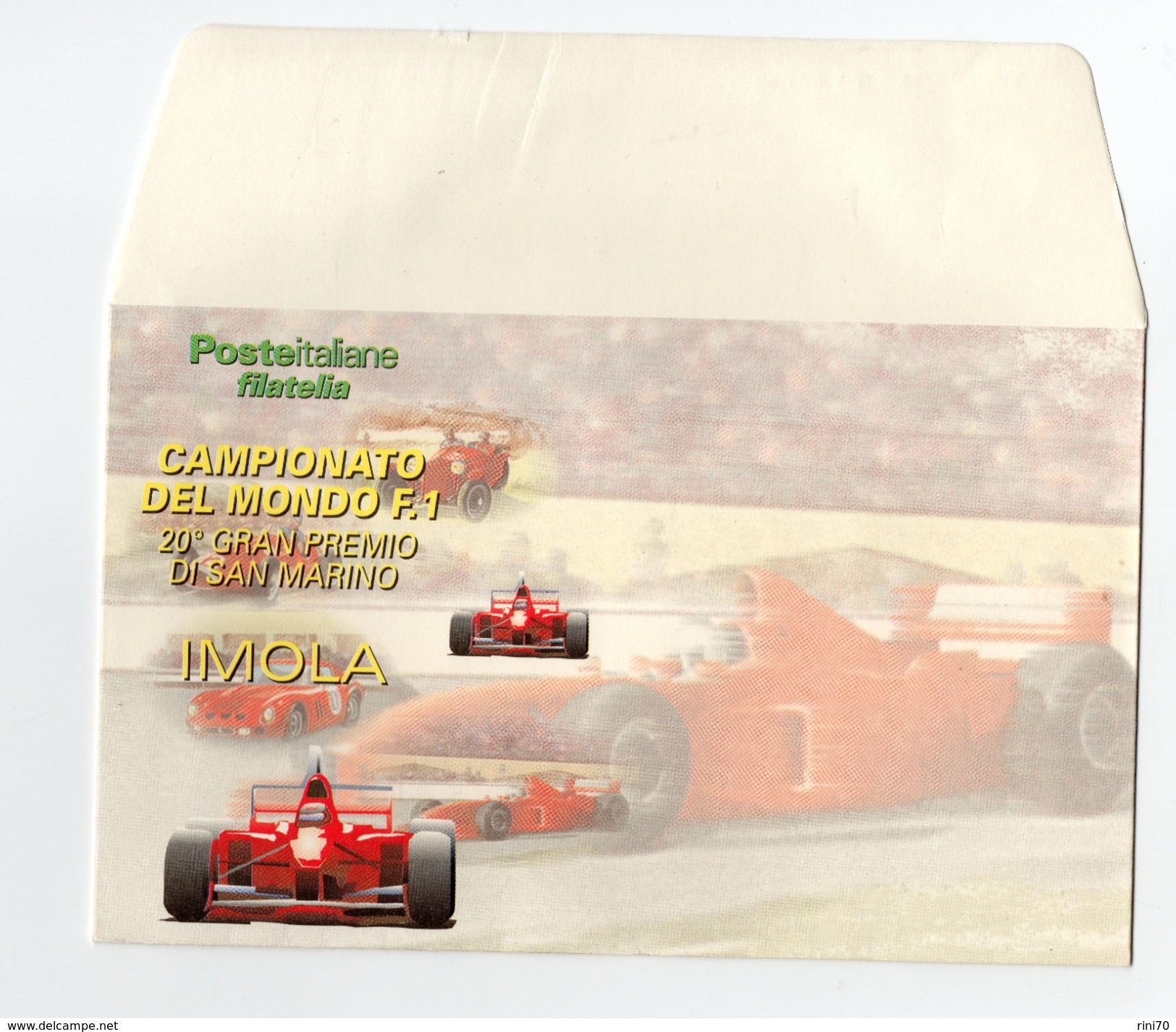 Busta Lettera Poste Italiane Campionato Mondo F 1 20 Premio San Marino Imola - Automobilismo - F1