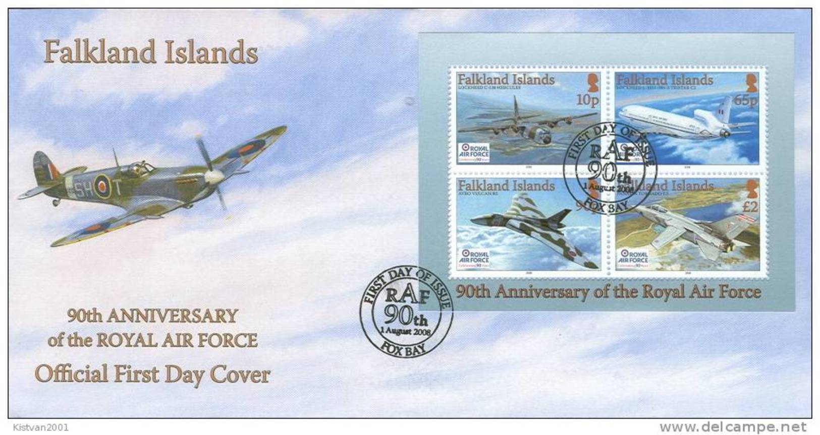 Falkland SS On FDC - Airplanes