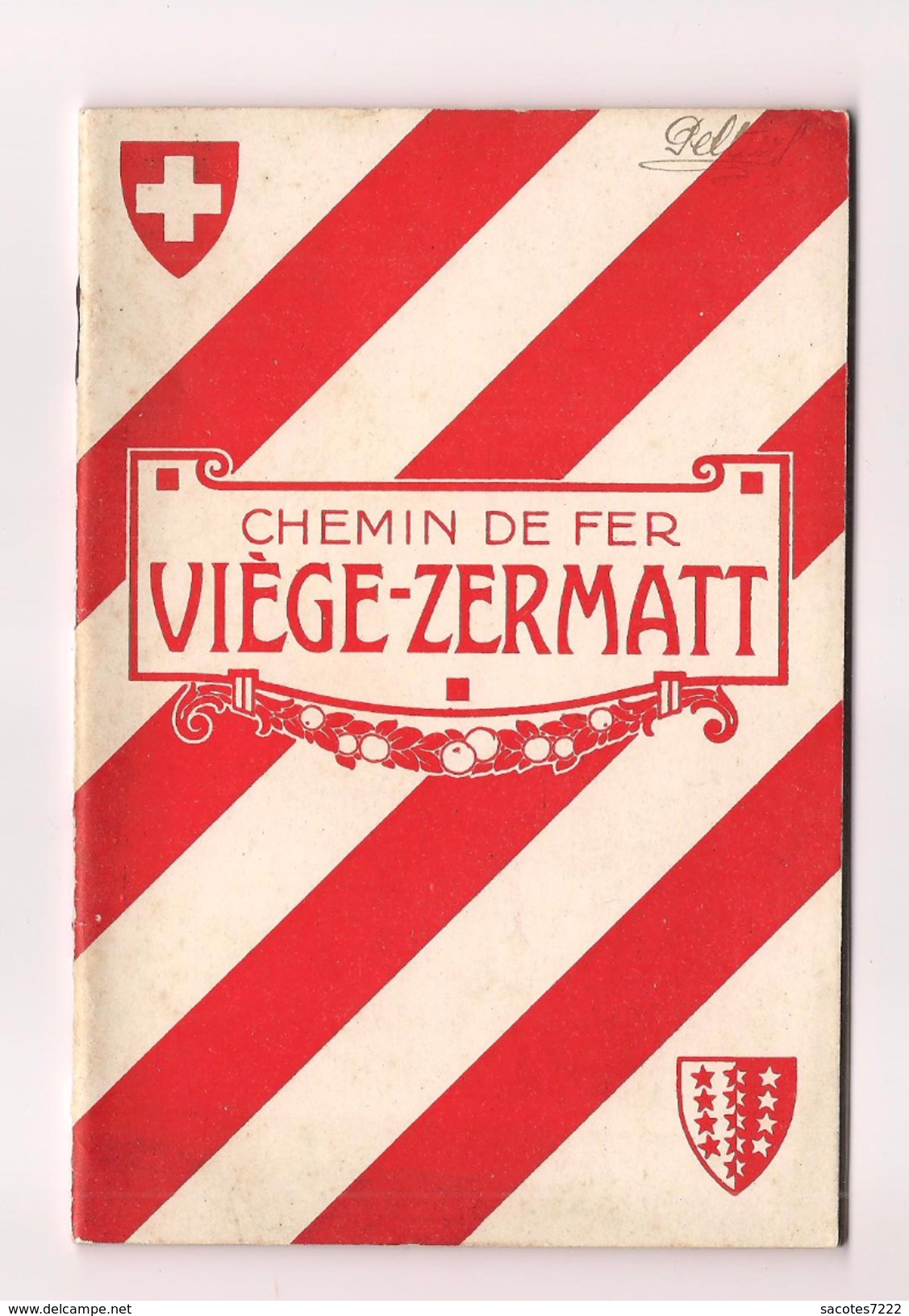 PETIT LIVRET SUR LE CHEMIN DE FER VIEGE-ZERMATT - 35Pages - - Matt