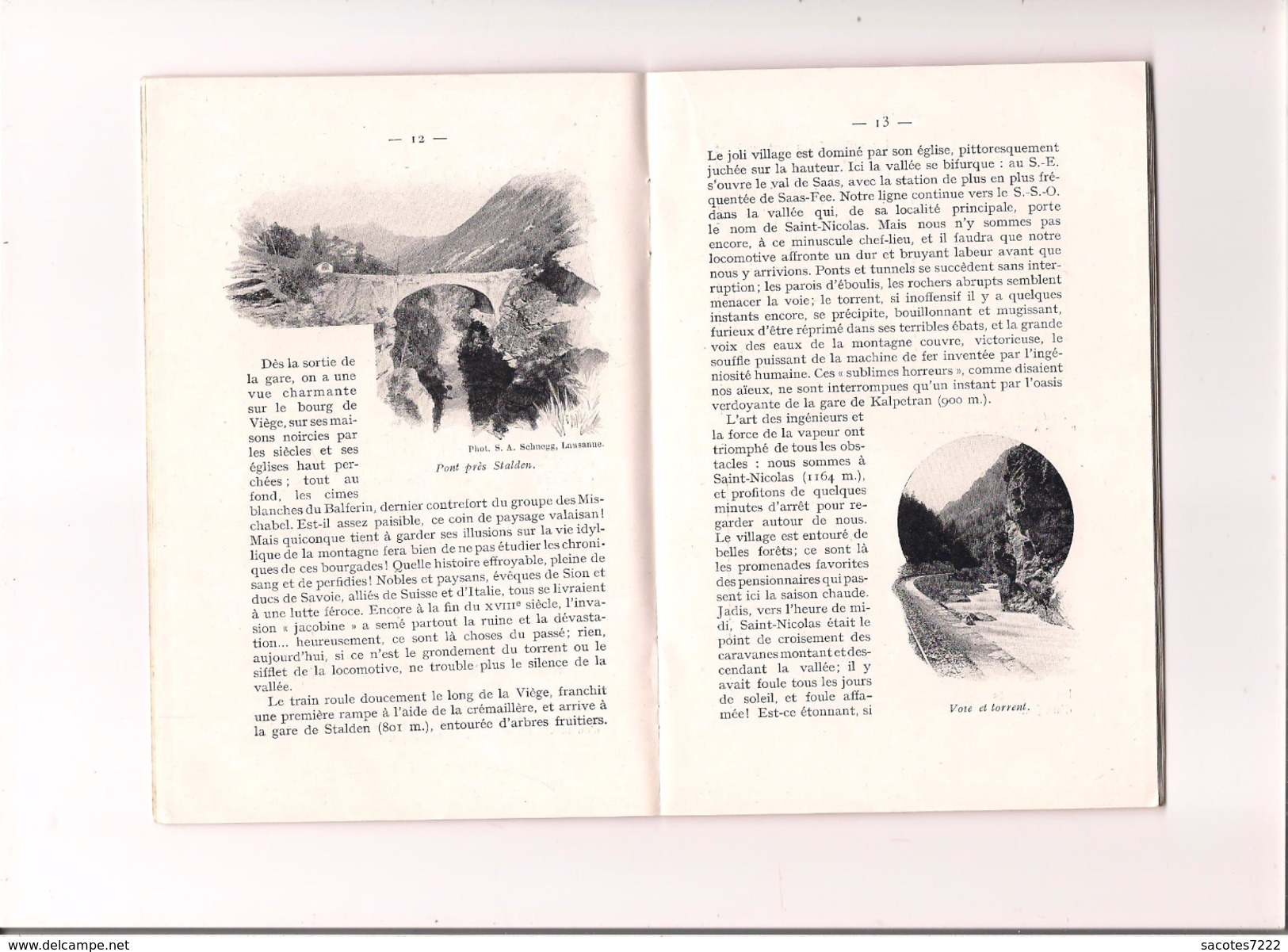 PETIT LIVRET SUR LE CHEMIN DE FER VIEGE-ZERMATT - 35Pages -