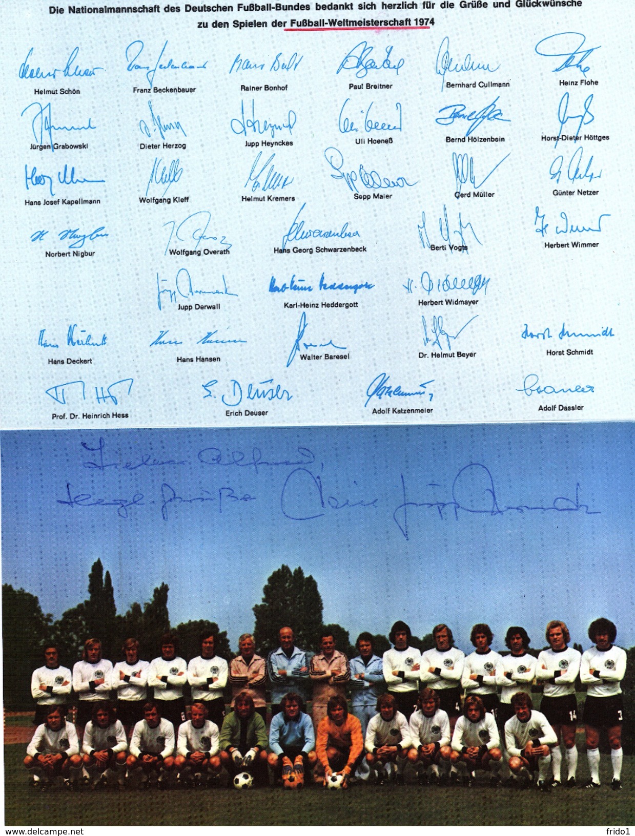 Deutschland / Germany 1974 Fussballweltmeisterschaft  Deutschland Manschaft / German Team - 1974 – Germania Ovest