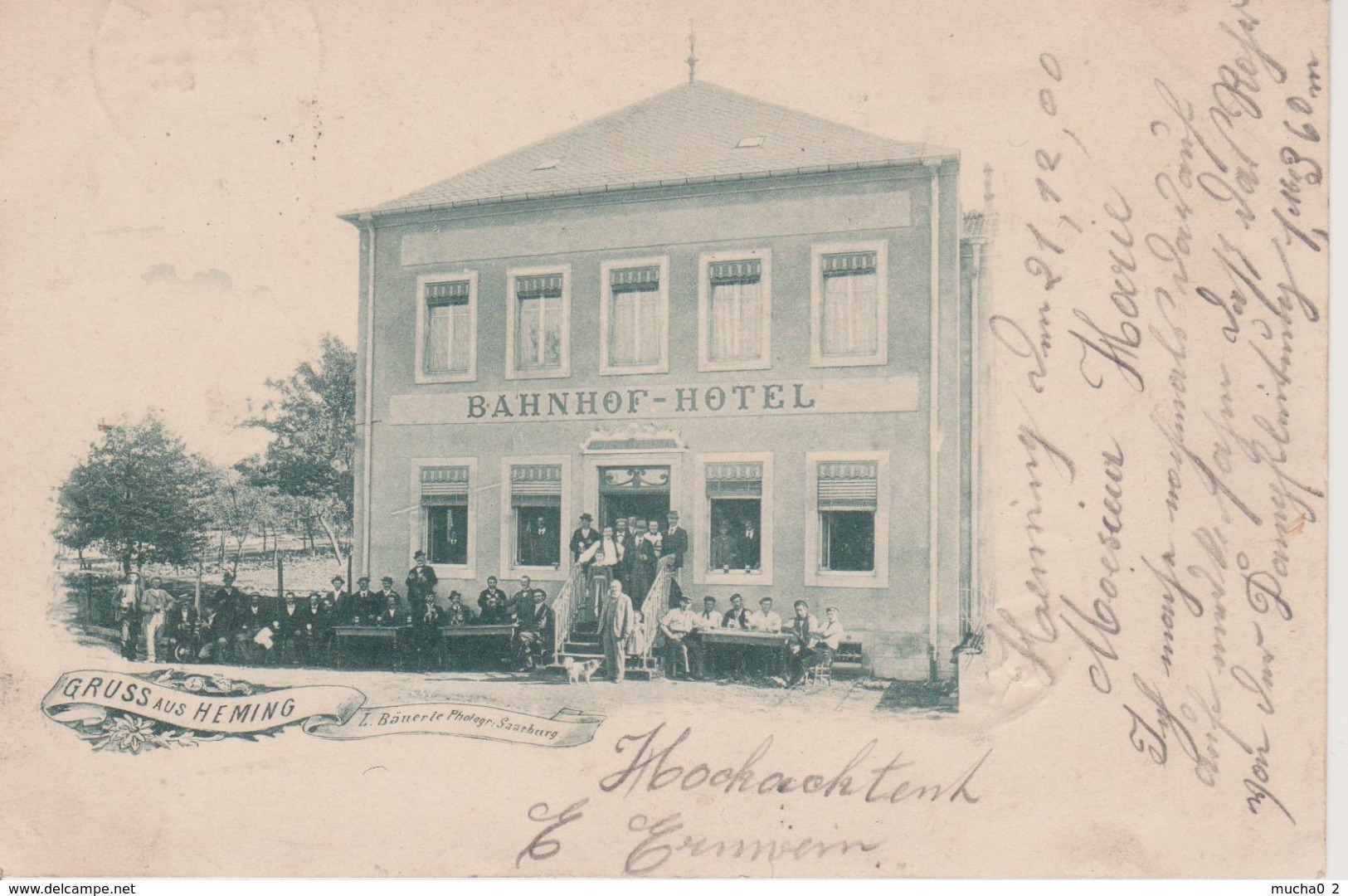 57 - HEMING - HOTEL DE LA GARE - BELLE CARTE - Other & Unclassified