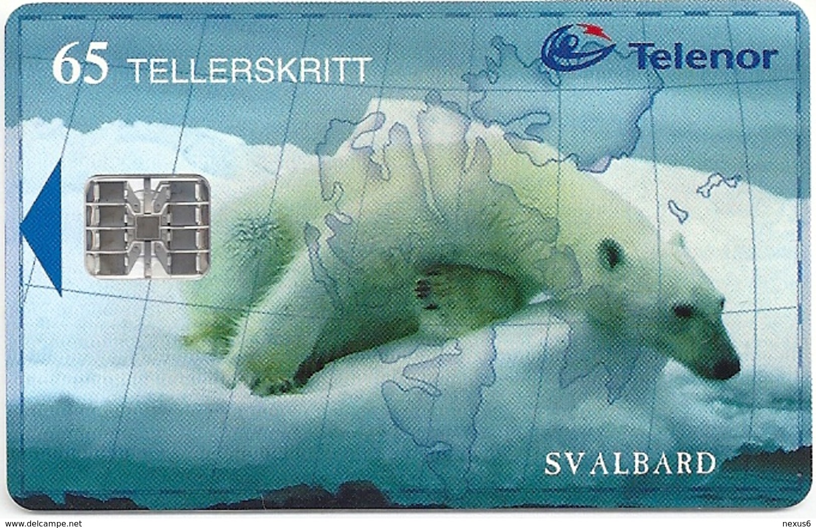 Svalbard - Telenor - Polar Bear - N-140A (Serial C92030061) - 02.1999, 17.000ex, Used - Svalbard