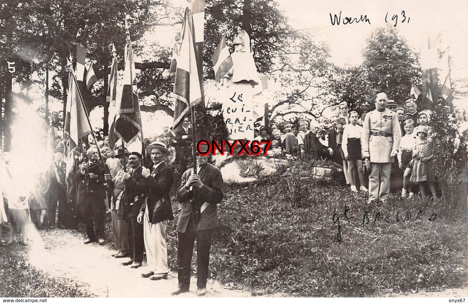 Carte Postale Photo Militaire Français WOERTH (Bas-Rhin) Monument Guerre 1870 Monument Cuirassier Commémoration 1931 - Wörth